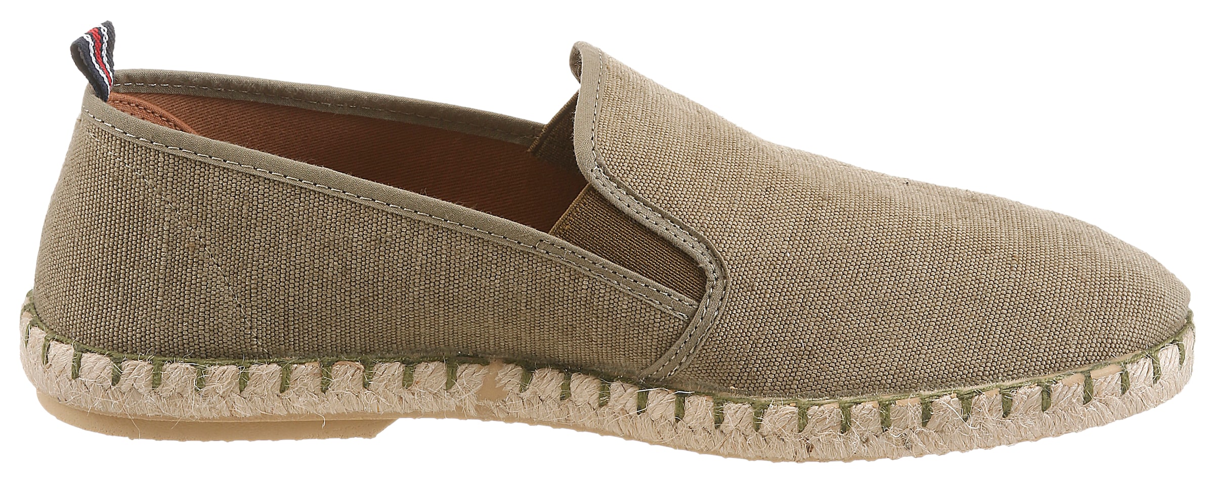 VERBENAS Slipper »TOM MALI«  chaussure à enfiler, chaussure de vacances, chaussure plate avec bordure en raphia