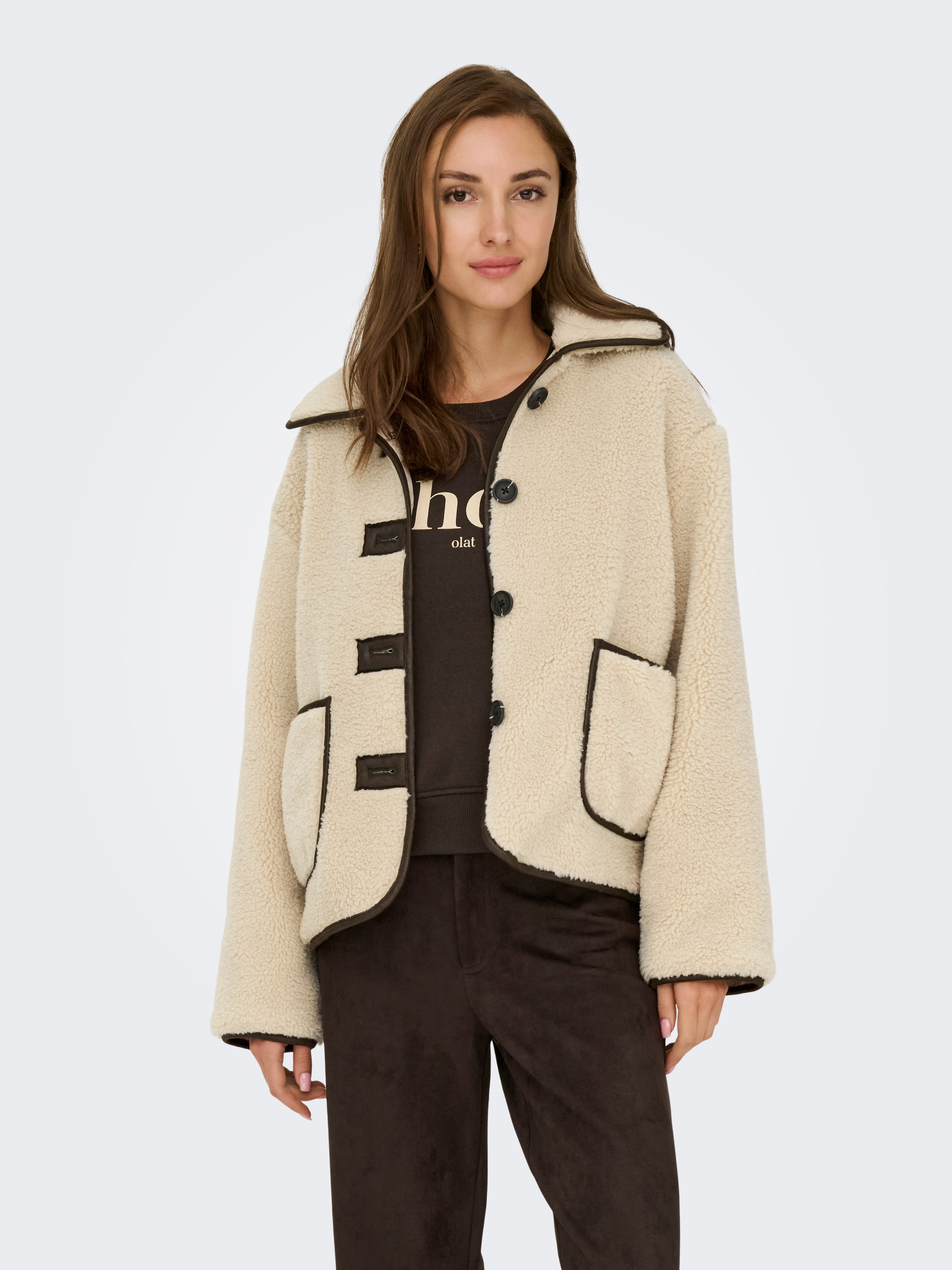 JDY Veste en peluche »JDYNOELLA LIFE TEDDY JACKET OTW NOOS« fibre synthétique