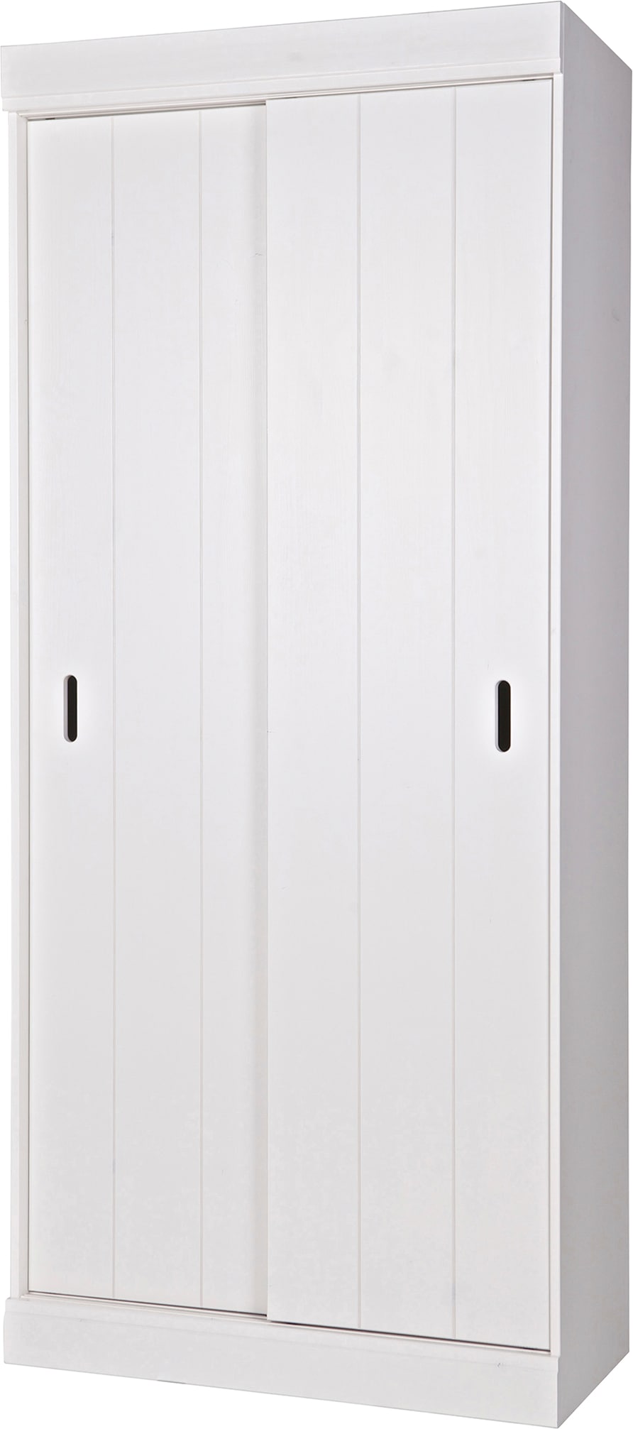 WOOOD Garderobenschrank »Row FSC®-Kiefernholz gebürstet mit Schiebetüren H 195 x B 85 x T 44 cm« Tragkraft 15 kg pro Boden, nebeneinander kombinierbar, pfleigleicht