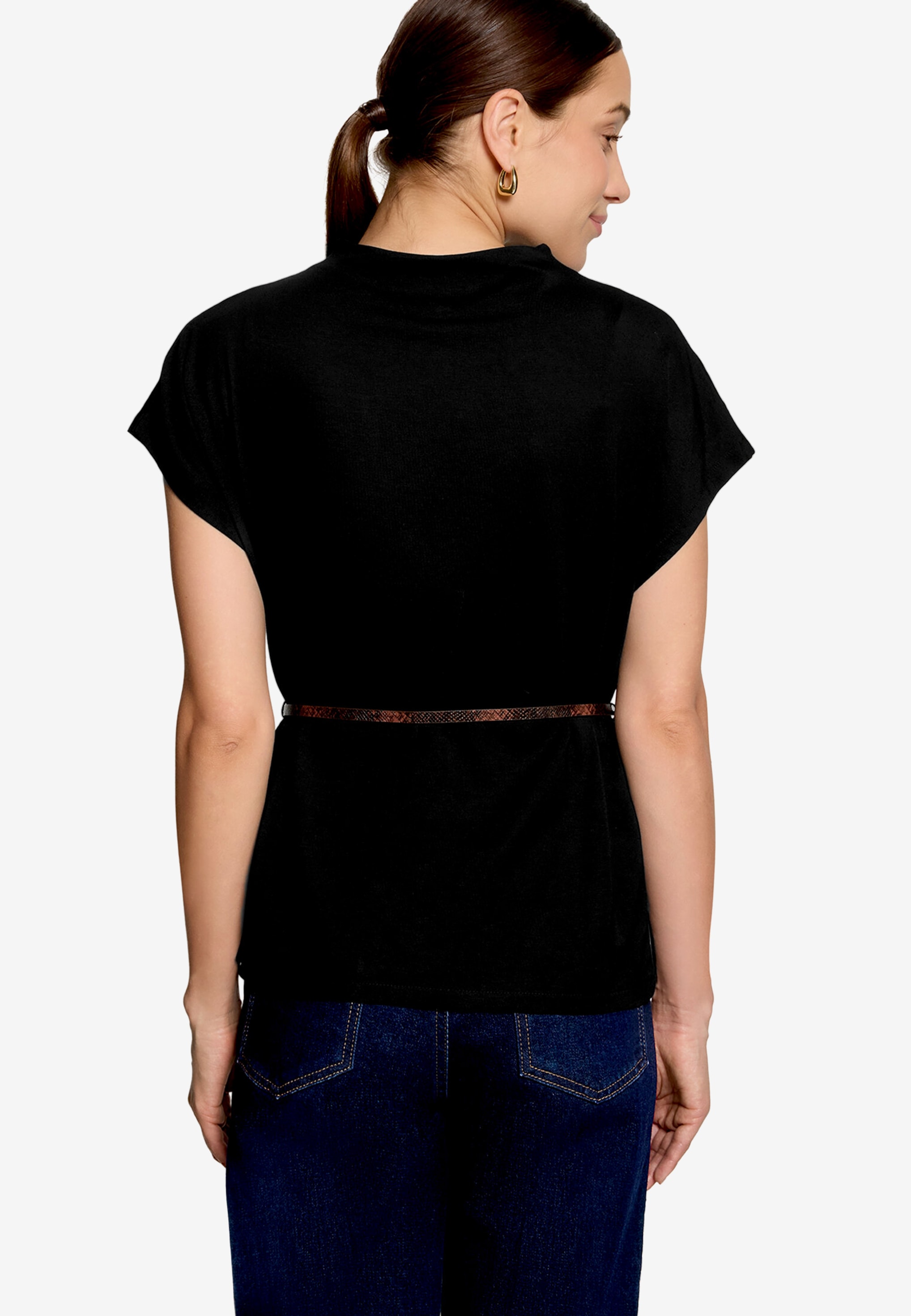 Zero T-shirt à manches courtes T-shirt d'été avec ceinture