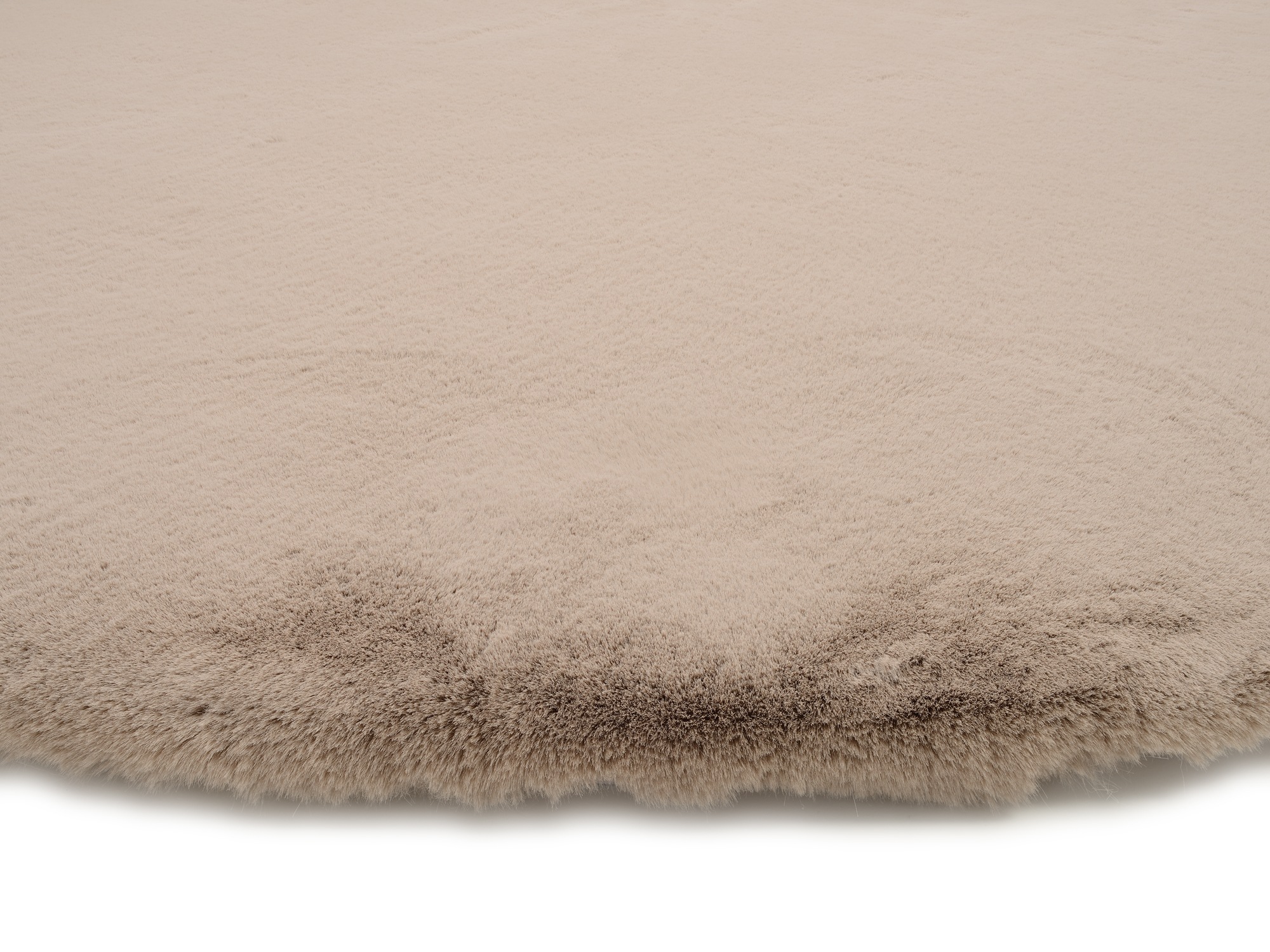 OCI DIE TEPPICHMARKE Teppich »ALISSA« rund 38 mm Höhe Kuschelig weicher Flor, Kaninchen Fell Haptik, getuftet