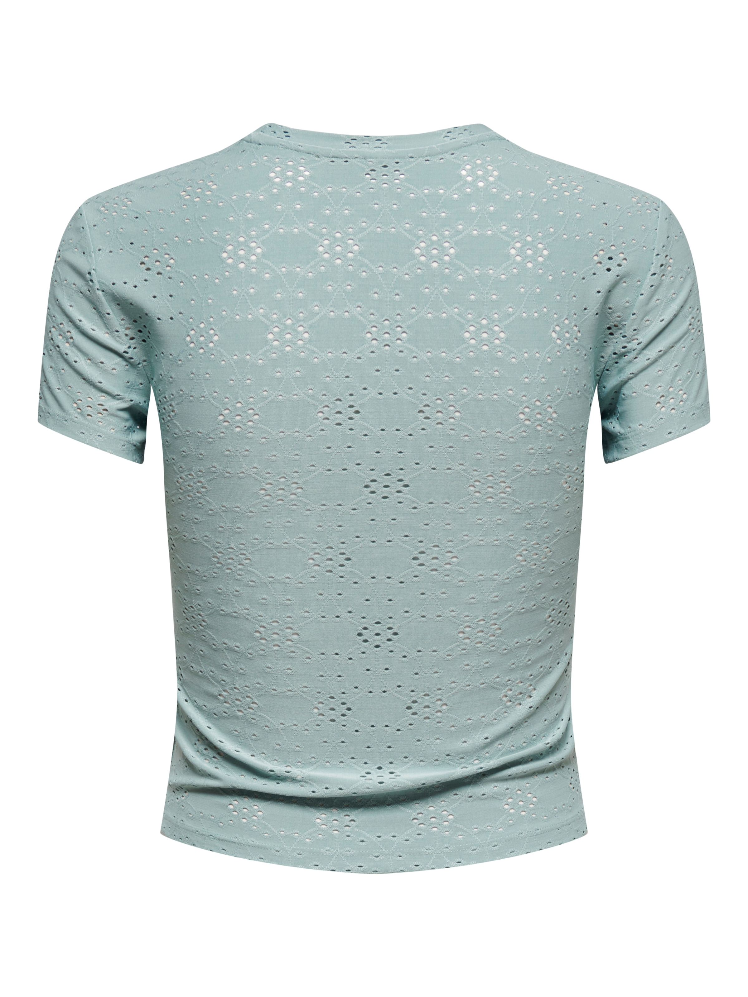ONLY T-shirt »ONLSMILLA NEW S/S TOP JRS« mélange de matériaux, coupe slim, col rond
