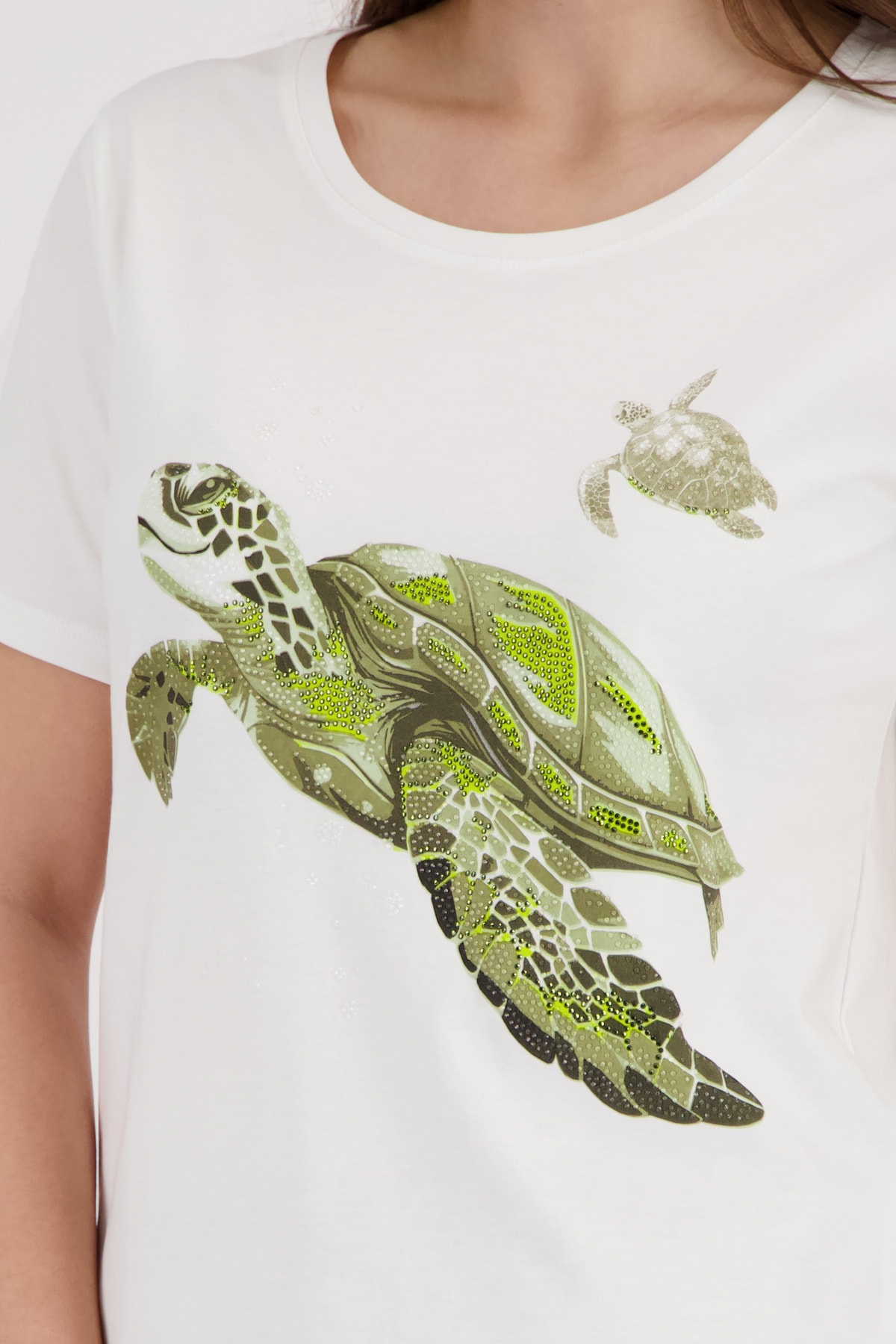 Monari T-shirt »Shirt Schildkröte« Regular fit mit Schildkrötenprint
