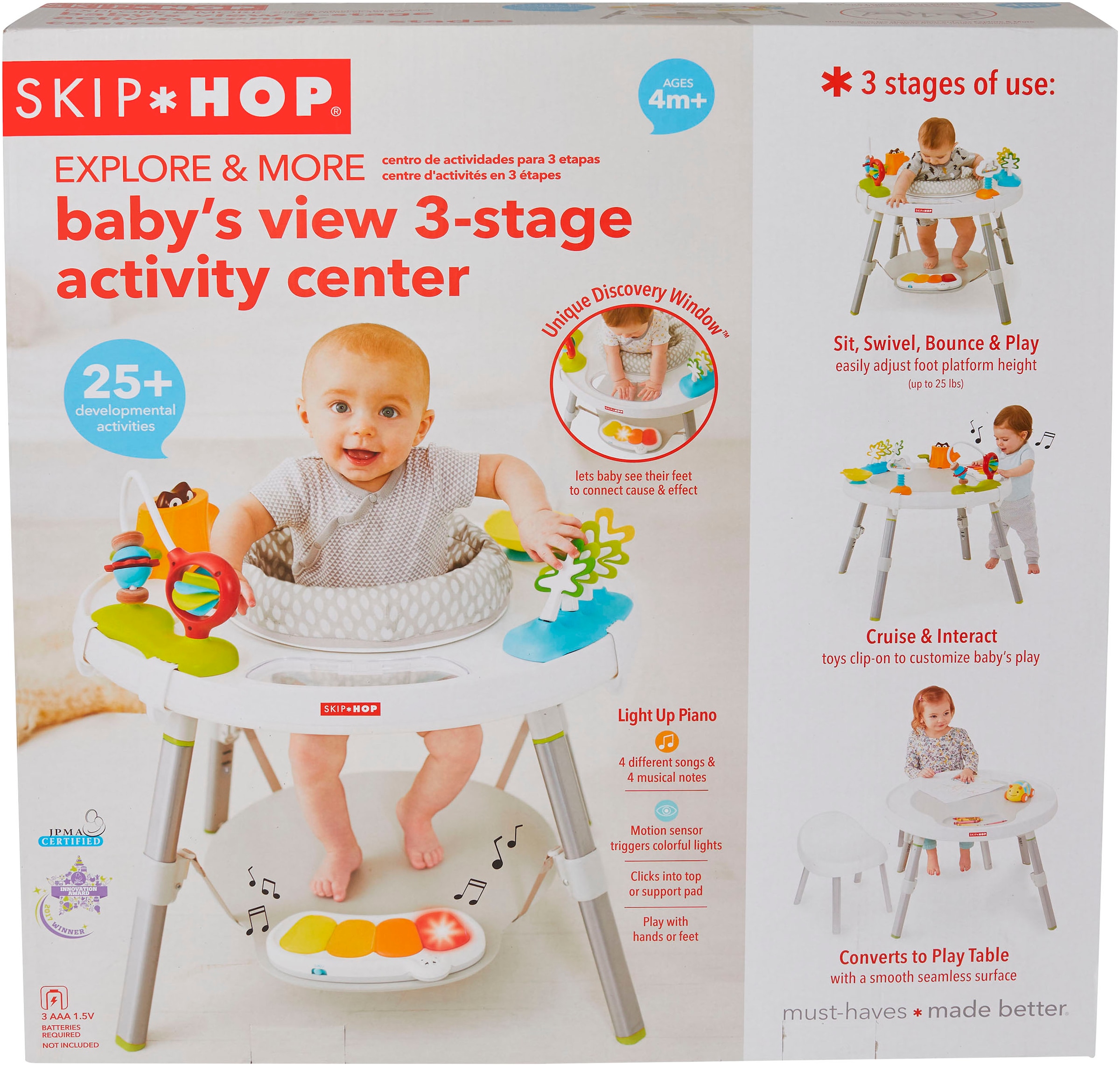 Skip Hop Table de jeu »Explore & More 3-in-1 Spielcenter« inklusive Stuhl