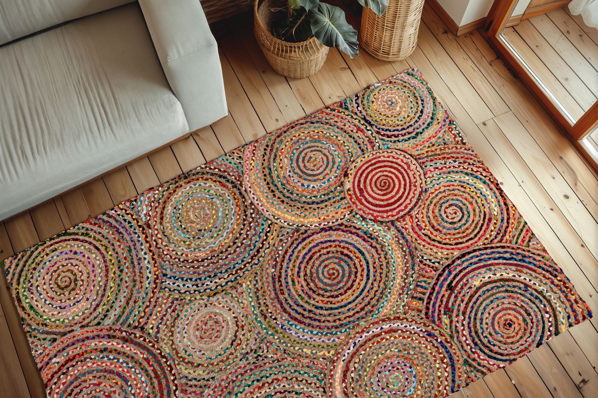 Kayoom Teppich »Tulum 356« rechteckig 8 mm Höhe Kurzflor, Handgeknotet, Vegan, Fussbodenheizungsgeeignet, Wohnzimmer