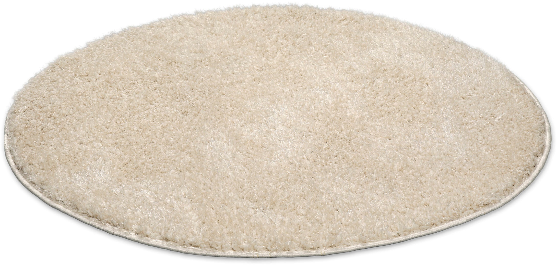 GOODproduct Hochflor-Teppich »Nickolas« rund 30 mm Höhe Langflor, Shaggy, weicher Hochflor, uni farben, mit Glanz, Wohnzimmer