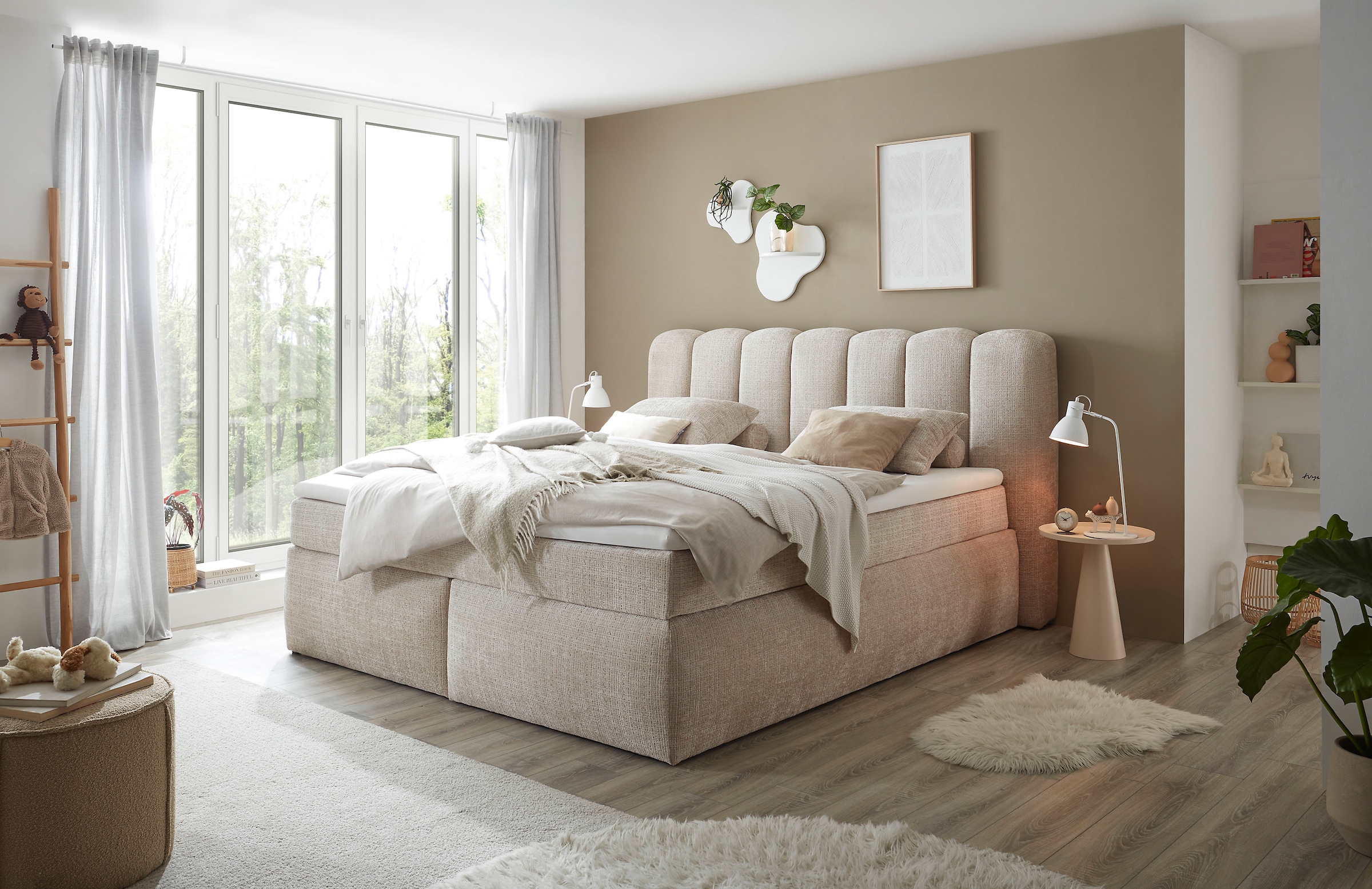 ED EXCITING DESIGN Boxspringbett »Gibsons in der Grösse 200x220cm, Überlänge« erhältlich in verschiedenen Farben