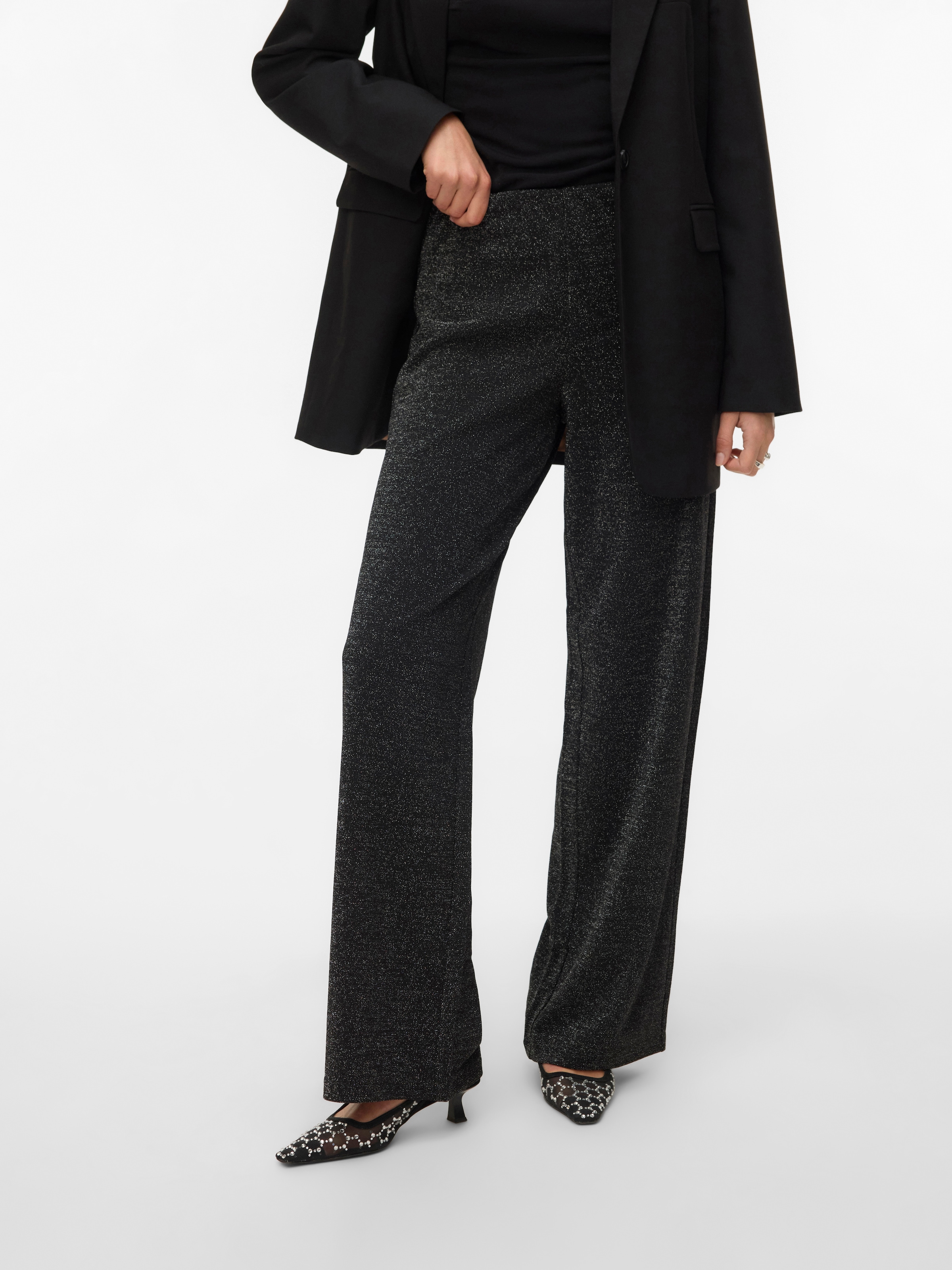 Vero Moda Pantalon à enfiler »VMBERLIN MW WIDE GLITTER PANT NOOS«  Sommerhose