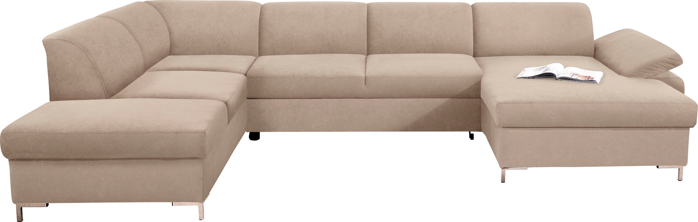 DOMO collection Paysage de salon »Santana mit viel Platz, komfortabel, moderner Fuss, bequeme Armlehne« wahlweise mit Bettfunktion, U-Form