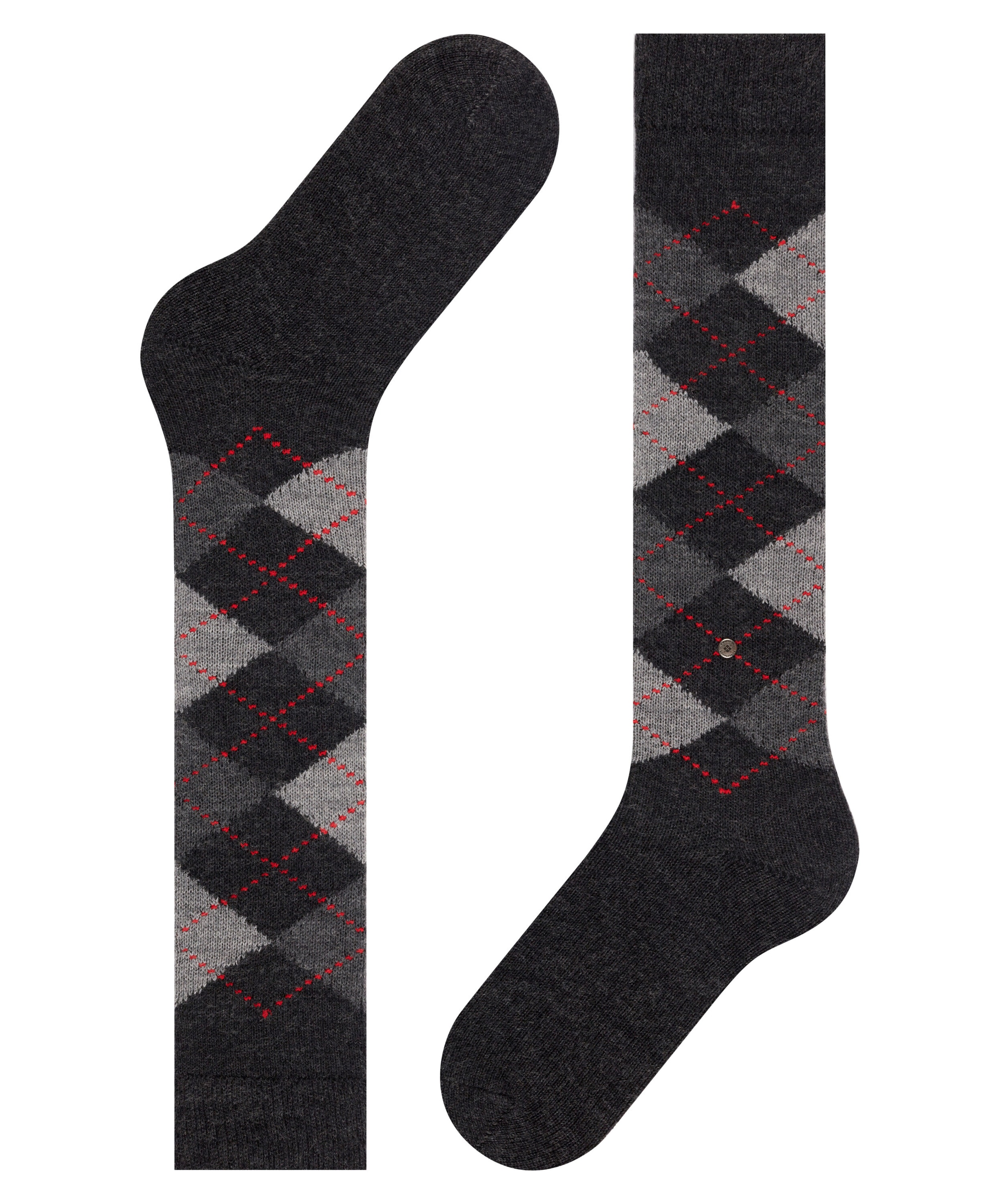 Burlington Mi-bas »Whitby« taille unique 36-41, motif argyle, toucher doux
