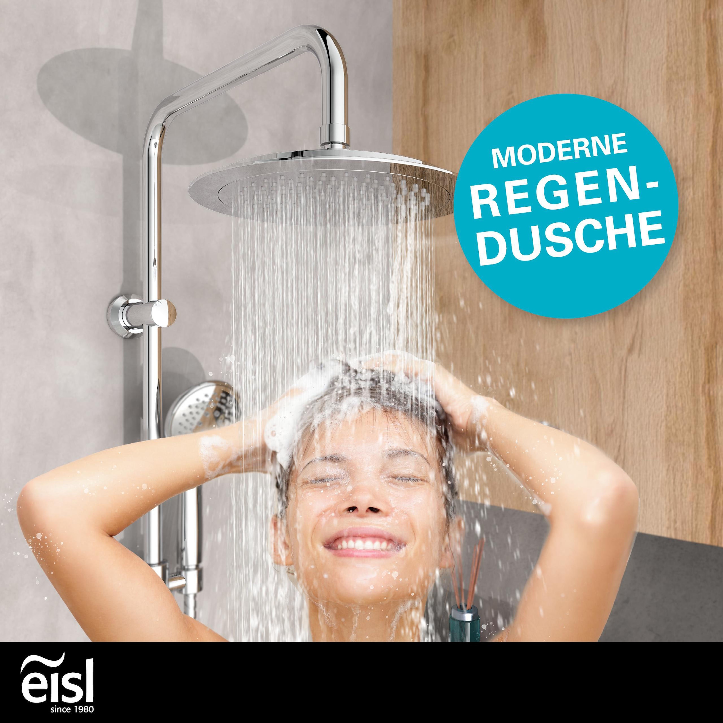 Eisl Brausegarnitur 3-fach verstellbare Wellness Handbrause mit Antikalk-Noppen