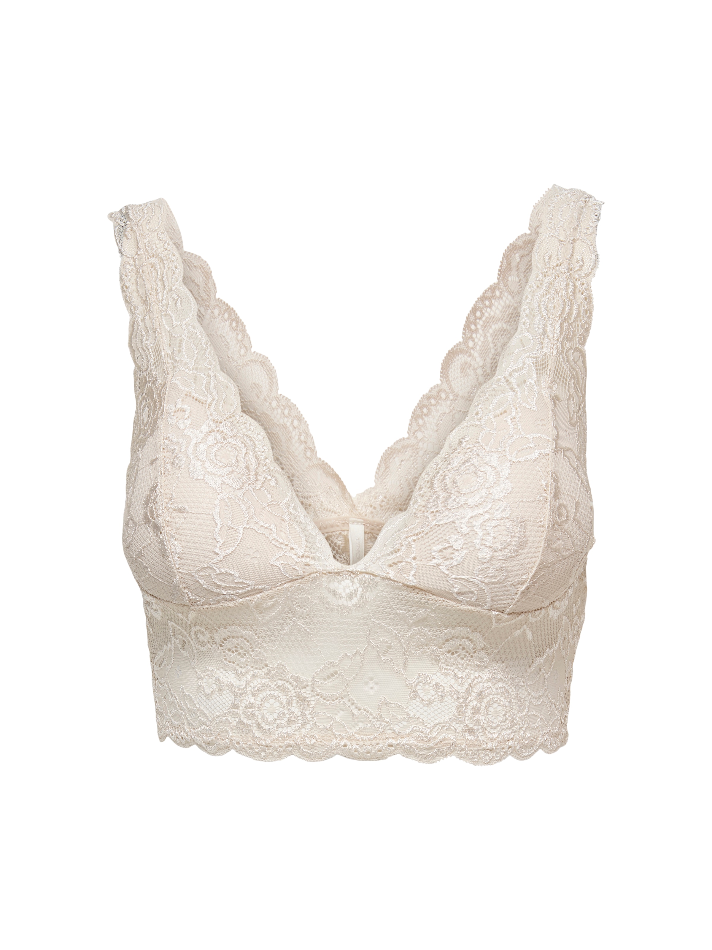 ONLY Top en dentelle »ONLCHLOE – Spitzen-Bra mit gepolsterten Cups und Stretch« regular fit, feminin, Spitze, Kunstfaser, V-Ausschnitt