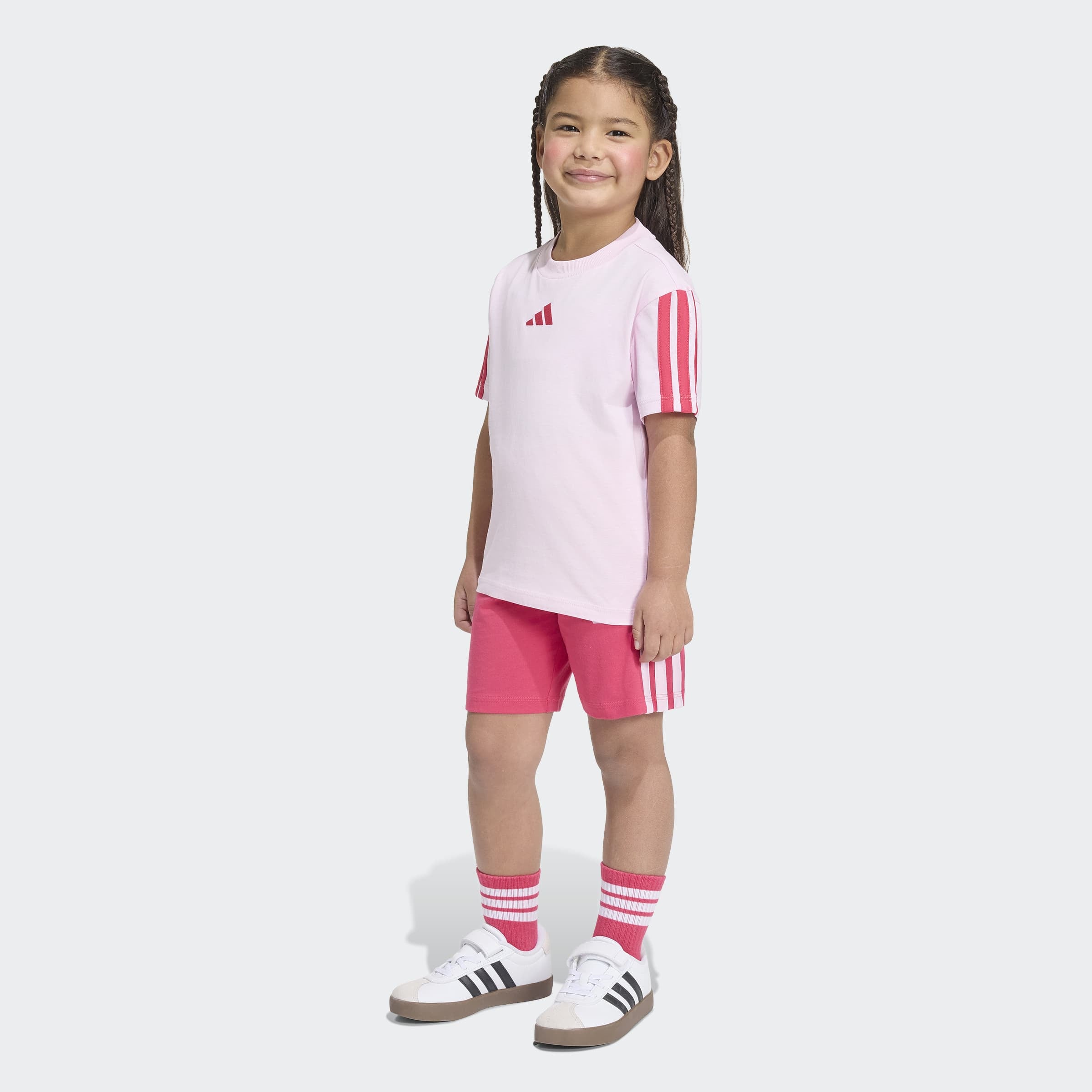 adidas Sportswear Combinaison d'entraînement »LK 3S T-SET 160« 2 pour enfants, en 2 pièces, en coton