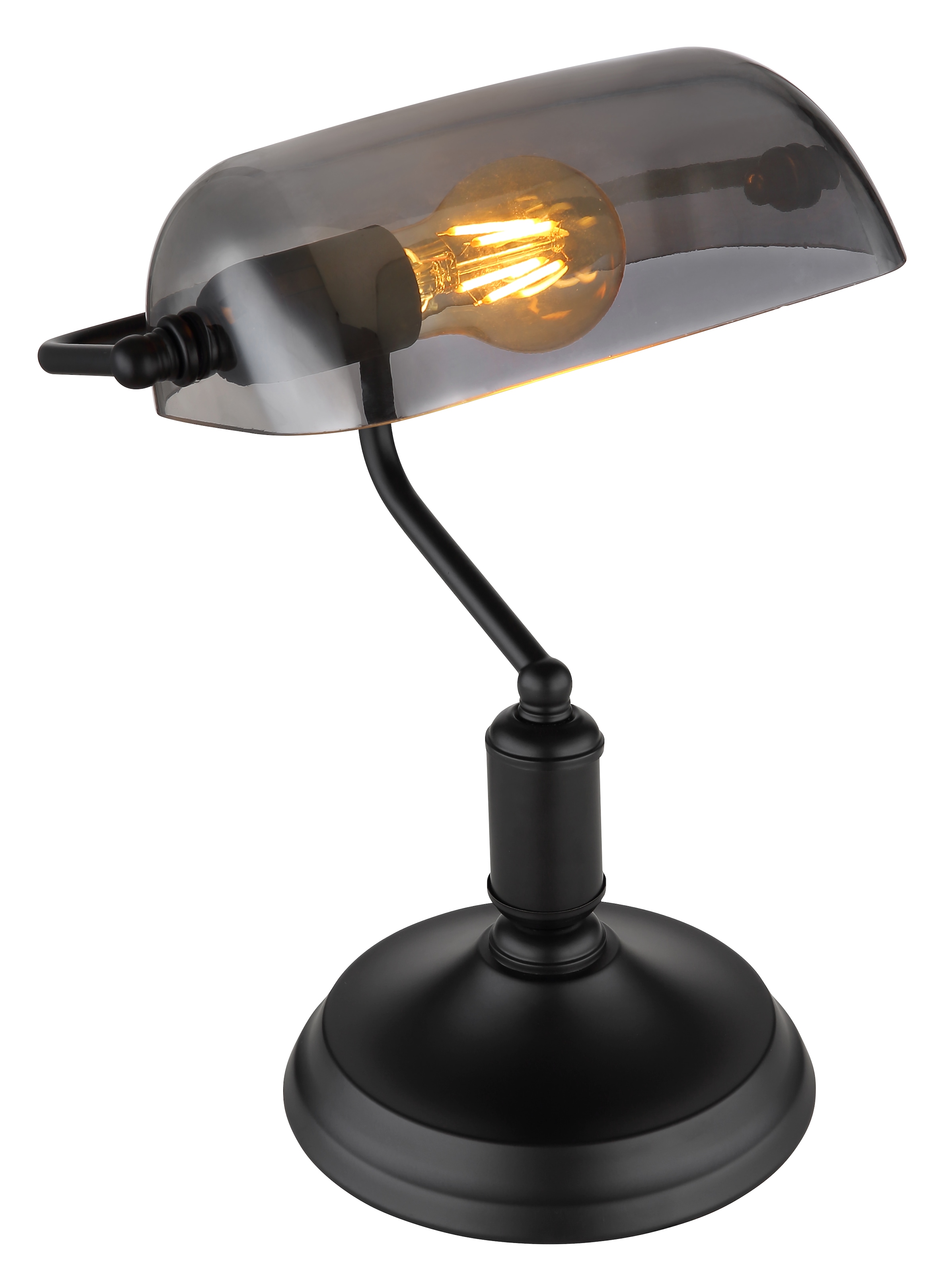 GLOBO LIGHTING Schreibtischlampe »ANTIQUE« E27 1 Stk. Klassische Schreibtischleuchte, Antik-look Tischleuchte, Bankerlamp