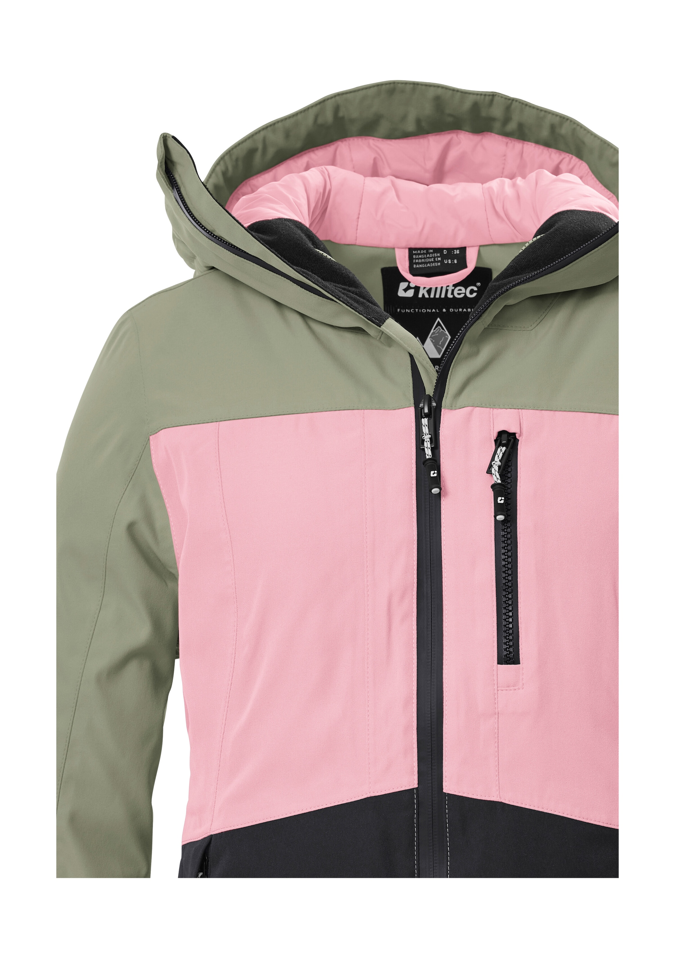 Killtec Veste de ski »KSW 277 WMN SKI JCKT« Veste femme imperméable avec pare-neige, réglable et respirante