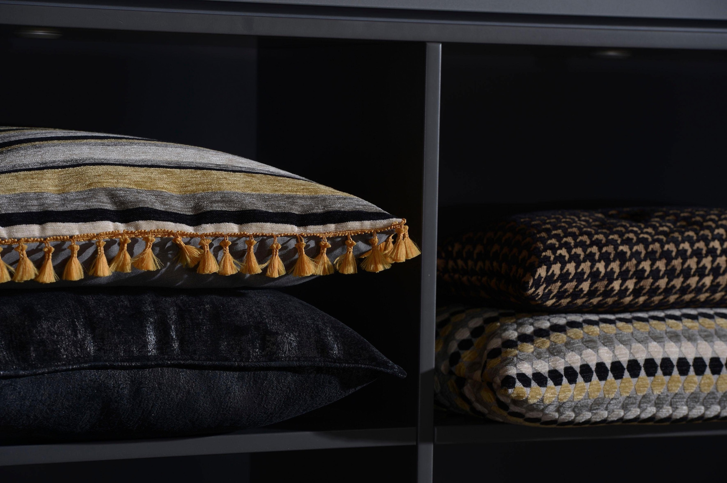 H.O.C.K. Coussin décoratif »Coven« mit Hahnentrittmuster, Kissenhülle mit Füllung, 1 Stück