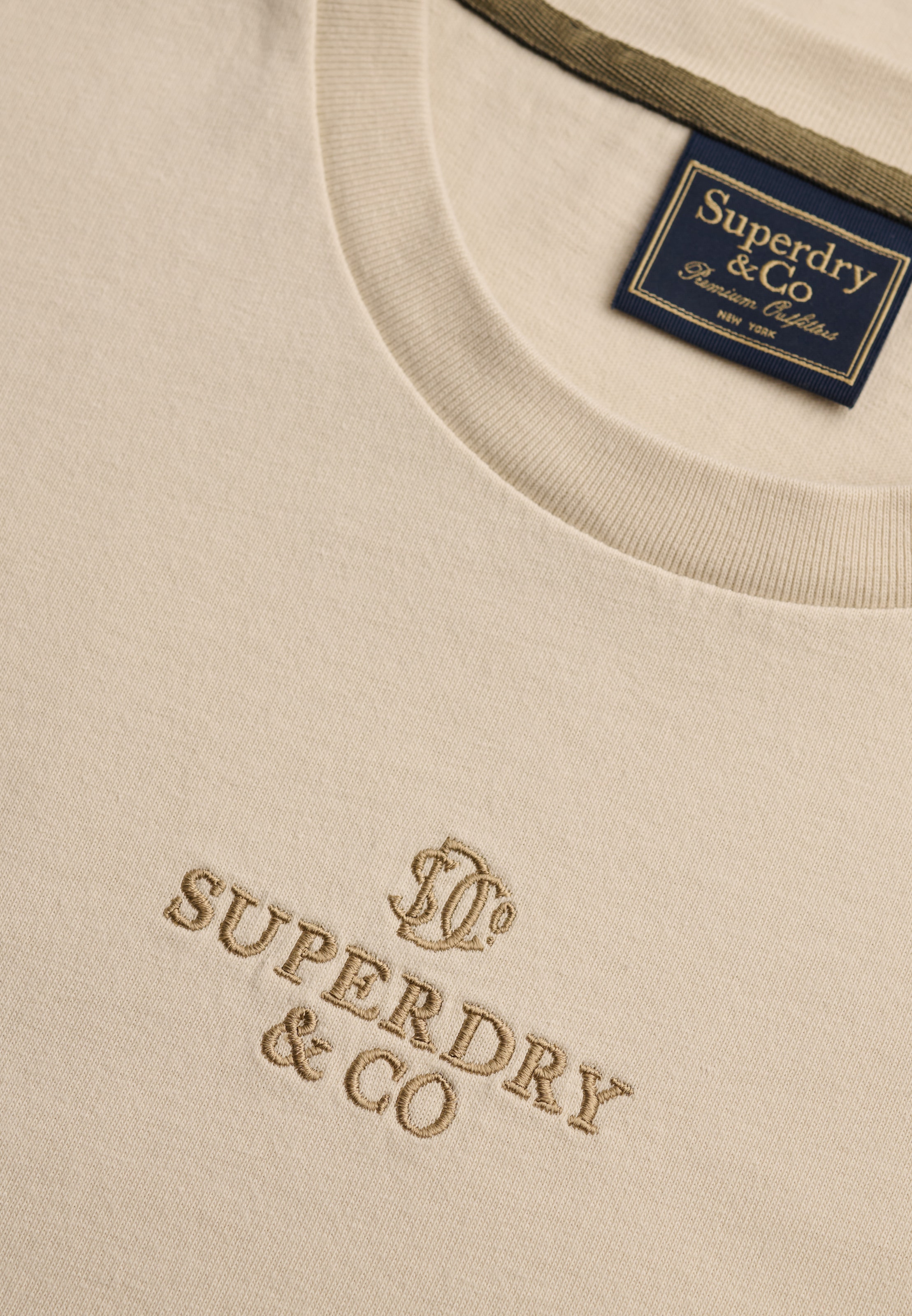 Superdry Shirt à col rond »MICRO LOGO T SHIRT« coton, coupe ample