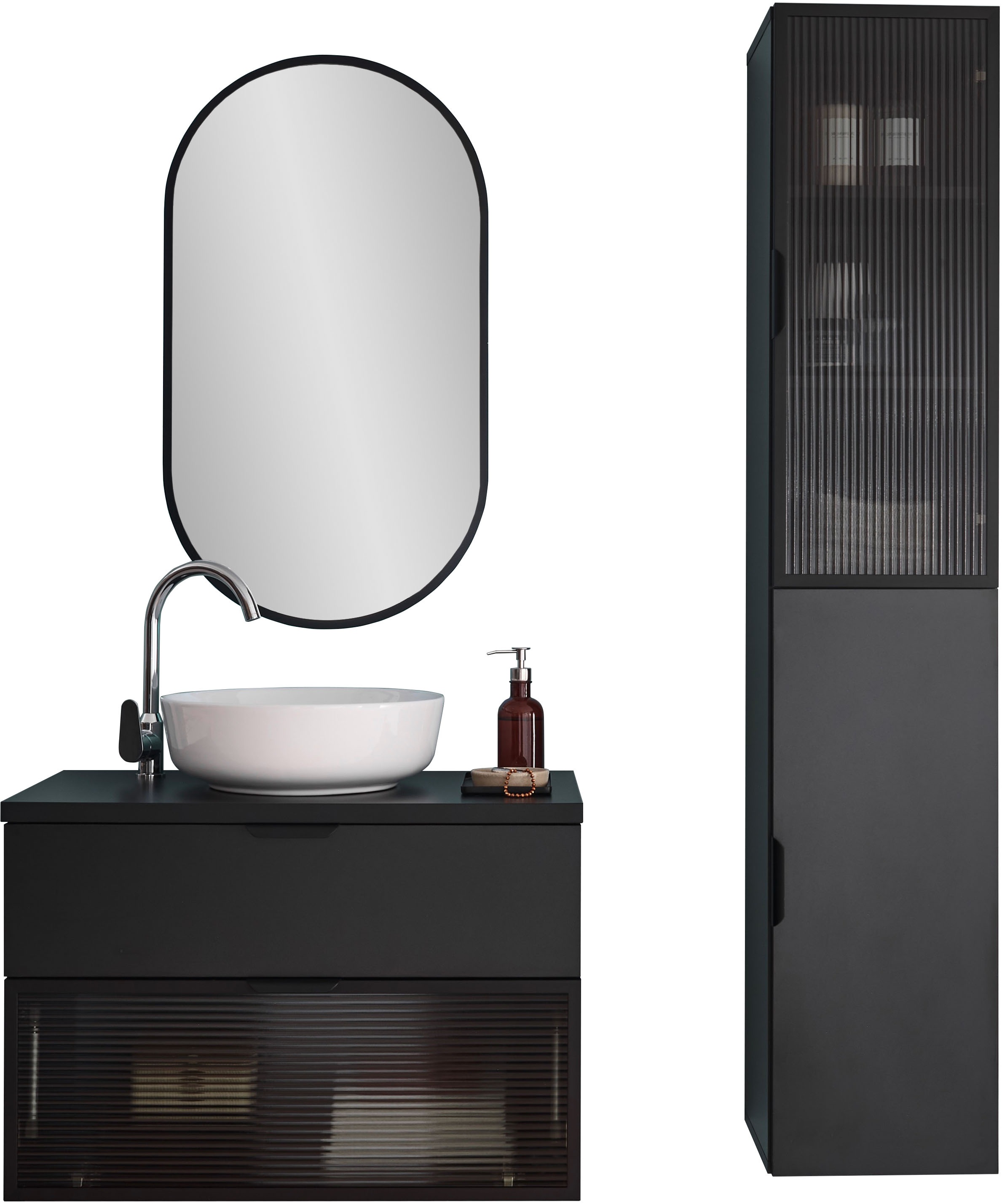 BASIC by Balculina Hochschrank »Diosa B/H/T 35x170x33 cm« 1 Stk. tlg. Breite 35cm, Softclose, Alurahmen