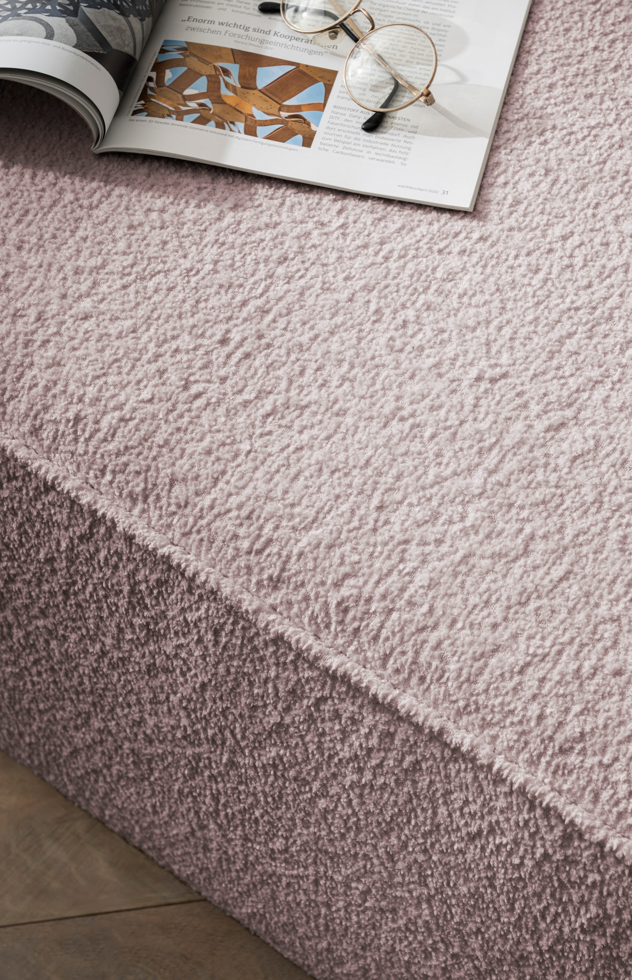 LeGer Home by Lena Gercke 2,5-places »ISALIE Bouclé, rundes Loungesofa, mit Kissen, perfekt gepolstert« tissus modernes, avec 4 coussins décoratifs, assise extra large