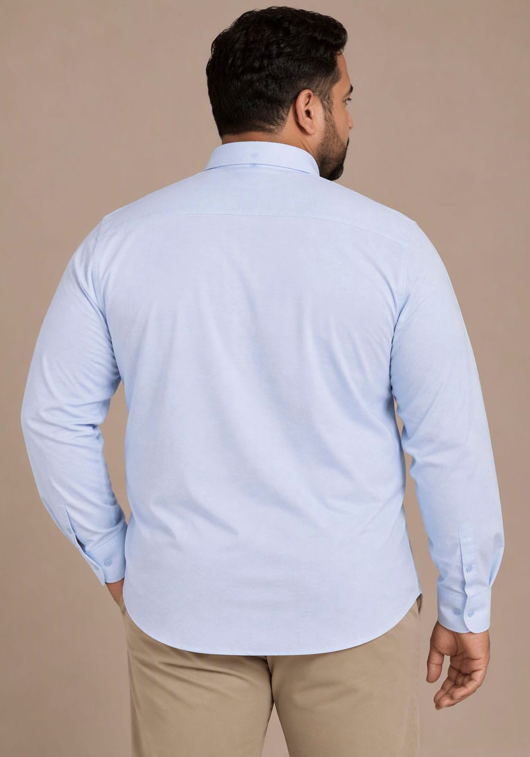 Man's World Plus Langarmhemd »aus softem Baumwoll-Jersey« Regular Fit, Maximaler Komfort, zeitloser Hemdenstil