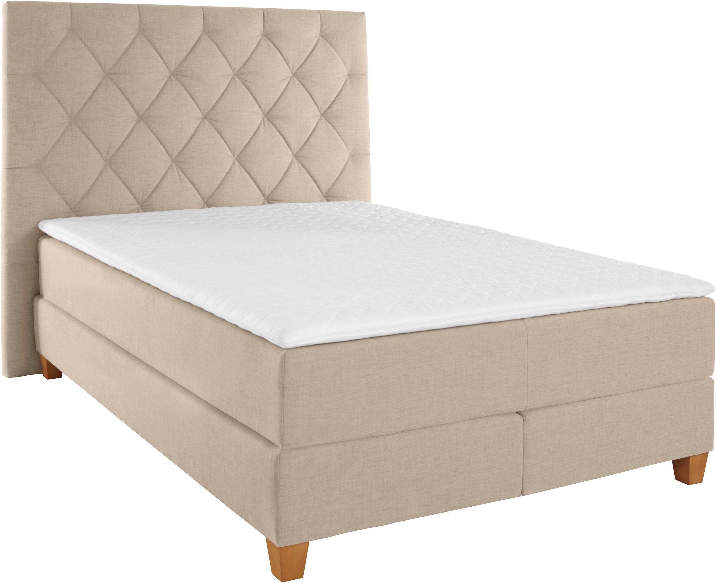 Home affaire Lit boxspring »Harmones hoch« en 3 largeurs, dureté aussi en mix avec chaque matelas en H2 et H3