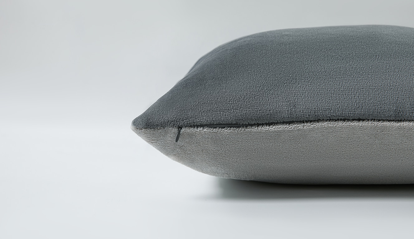 GOODproduct Housse de coussin »Tobbin, 2er-Set, doppelseitig, zweifarbig, Flannel, ohne Füllung« coussins réversibles, en flanelle, bicolores, différentes couleurs,