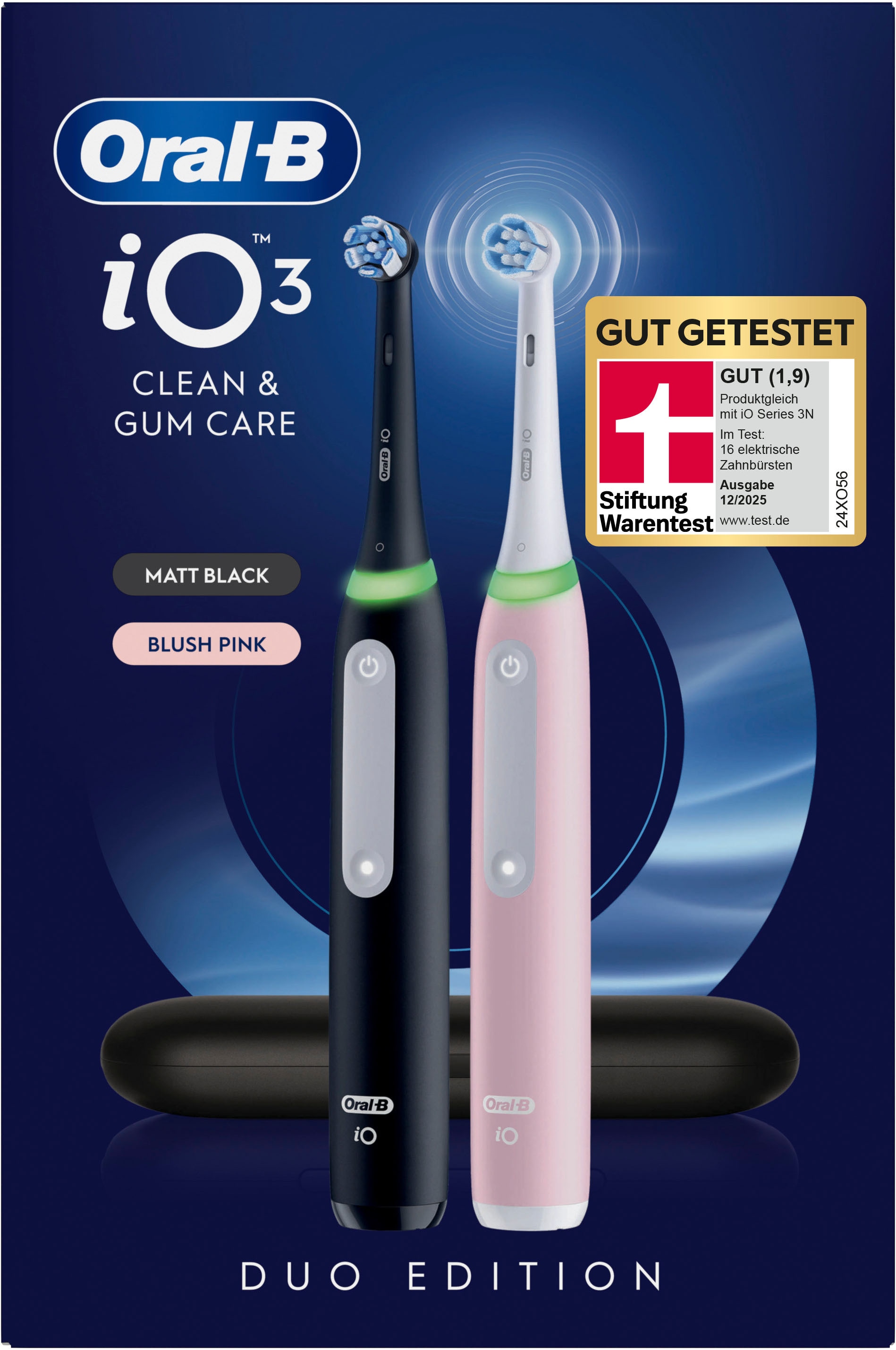 Oral-B »iO Series 3 Doppelpack« 2 cuis Aufsteckbürsten Technologie magnétique