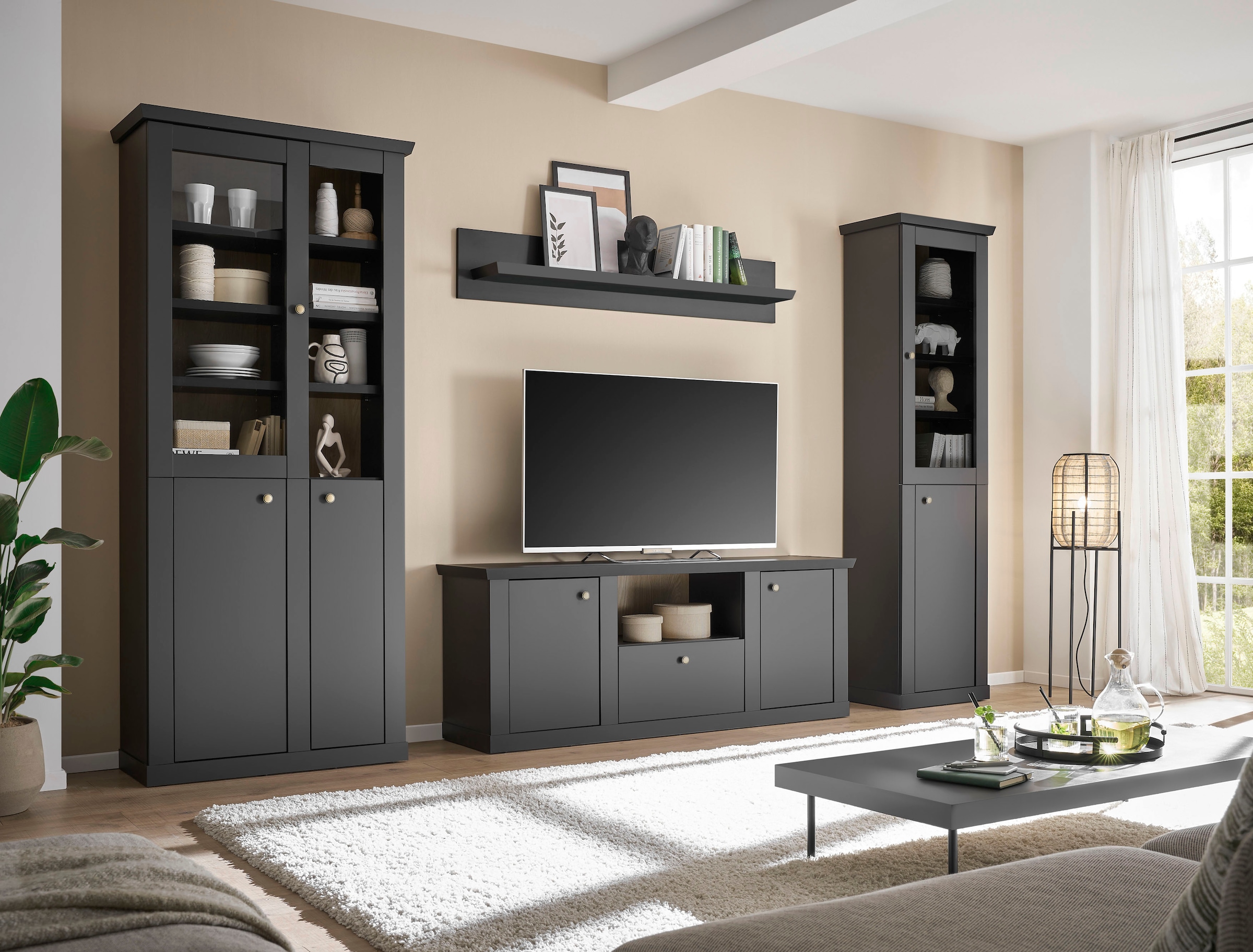 Home affaire Wandboard »Lincoln, Wandregal im Landhausstil, Wandhalter mit Ablagefläche« edles Design, in zwei Grössen verfügbar, vielseitig einsetzbar