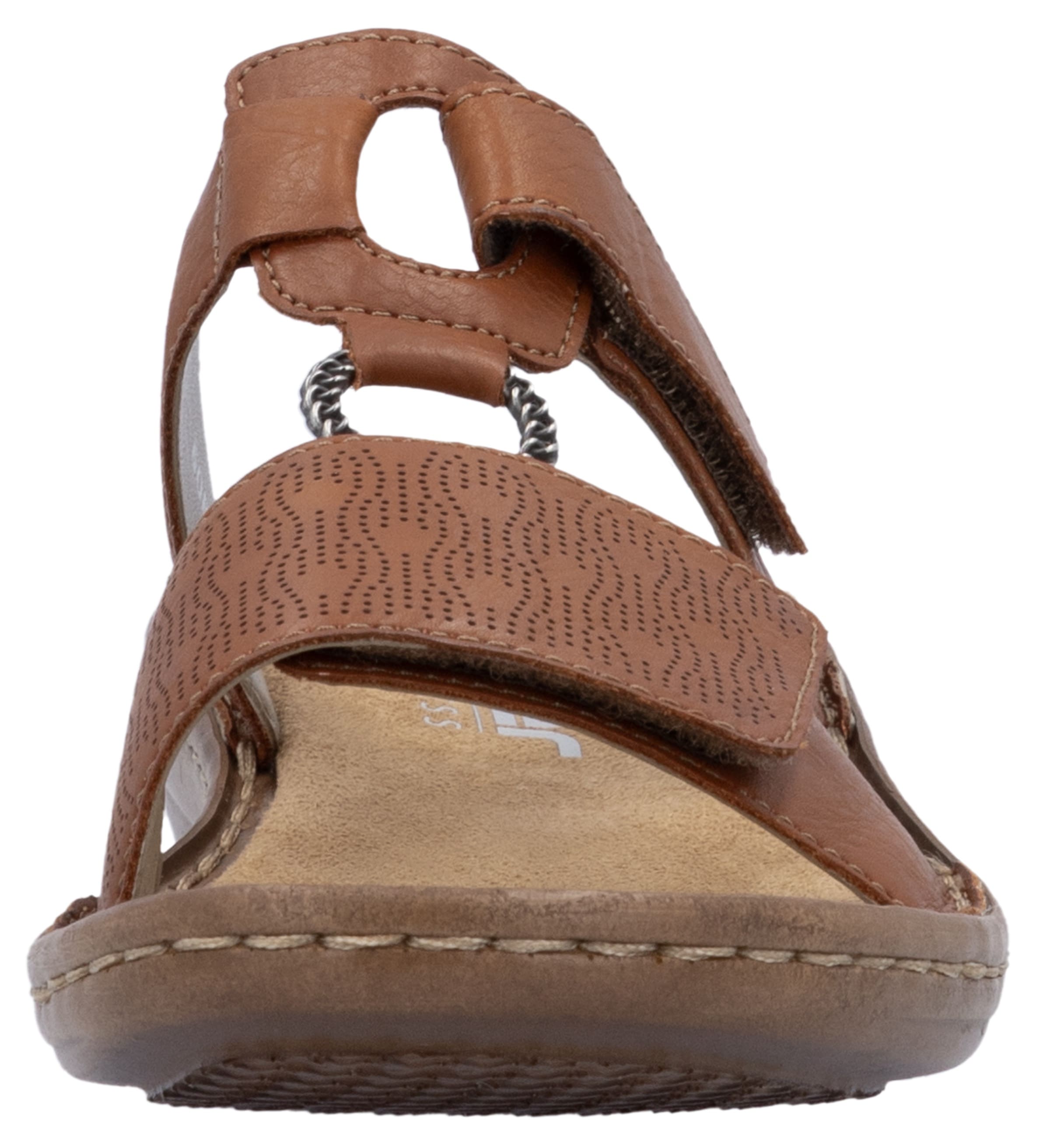 Rieker Pantolette  Sommerschuh, Strandschuh, Klettschuh mit Perforation