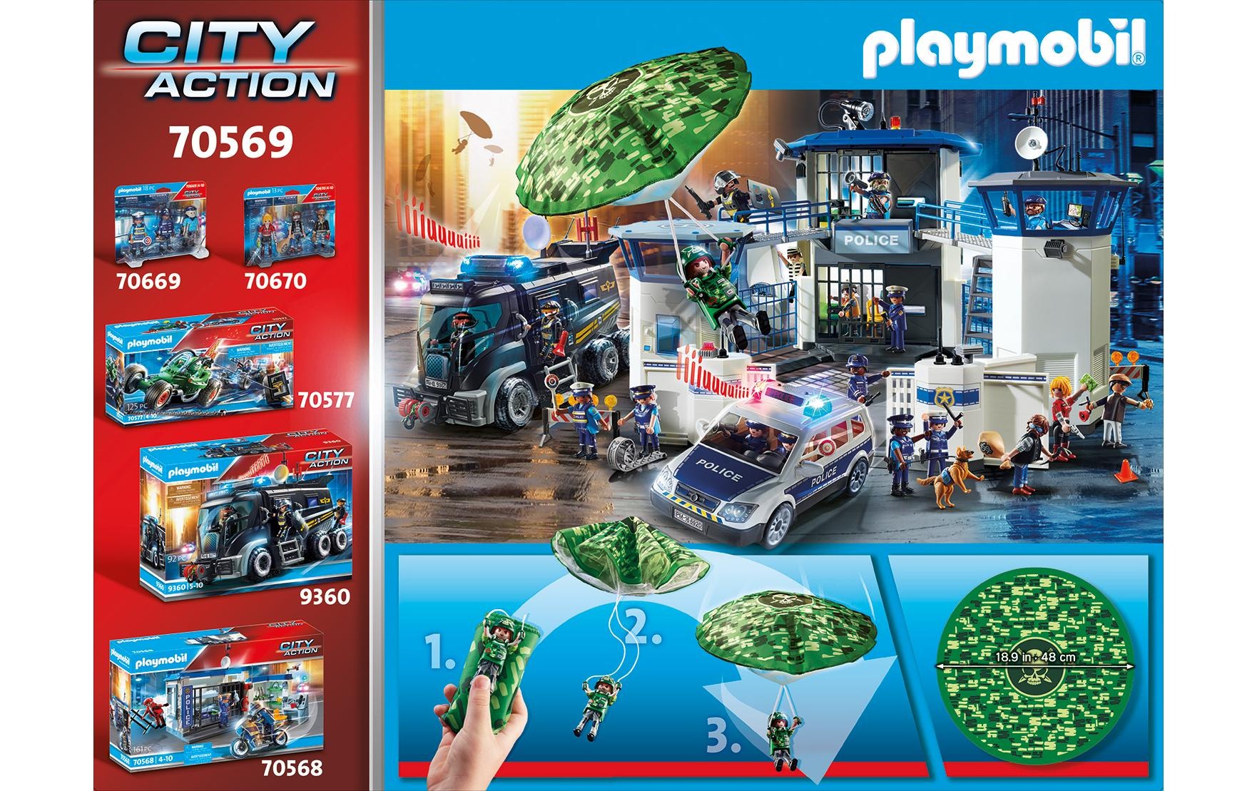 Playmobil® Briques de jeu »City Action Polizei-Hubschrauber:Fallschirm-Verfolgung 70569«