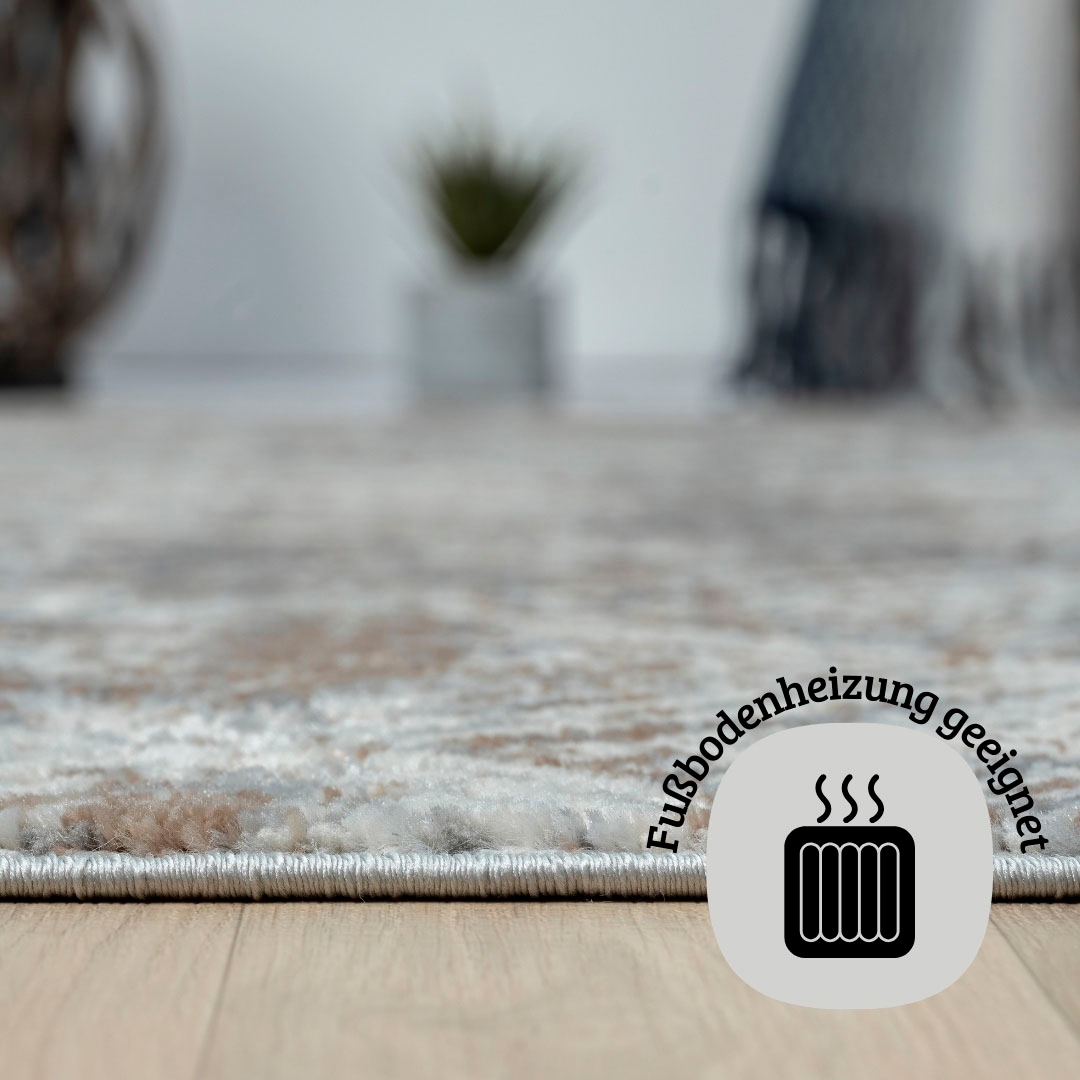 GOODproduct Tapis »Micah« Rond 8 mm Höhe Kurzflor, modernes Design, pflegeleicht, Wohnzimmer