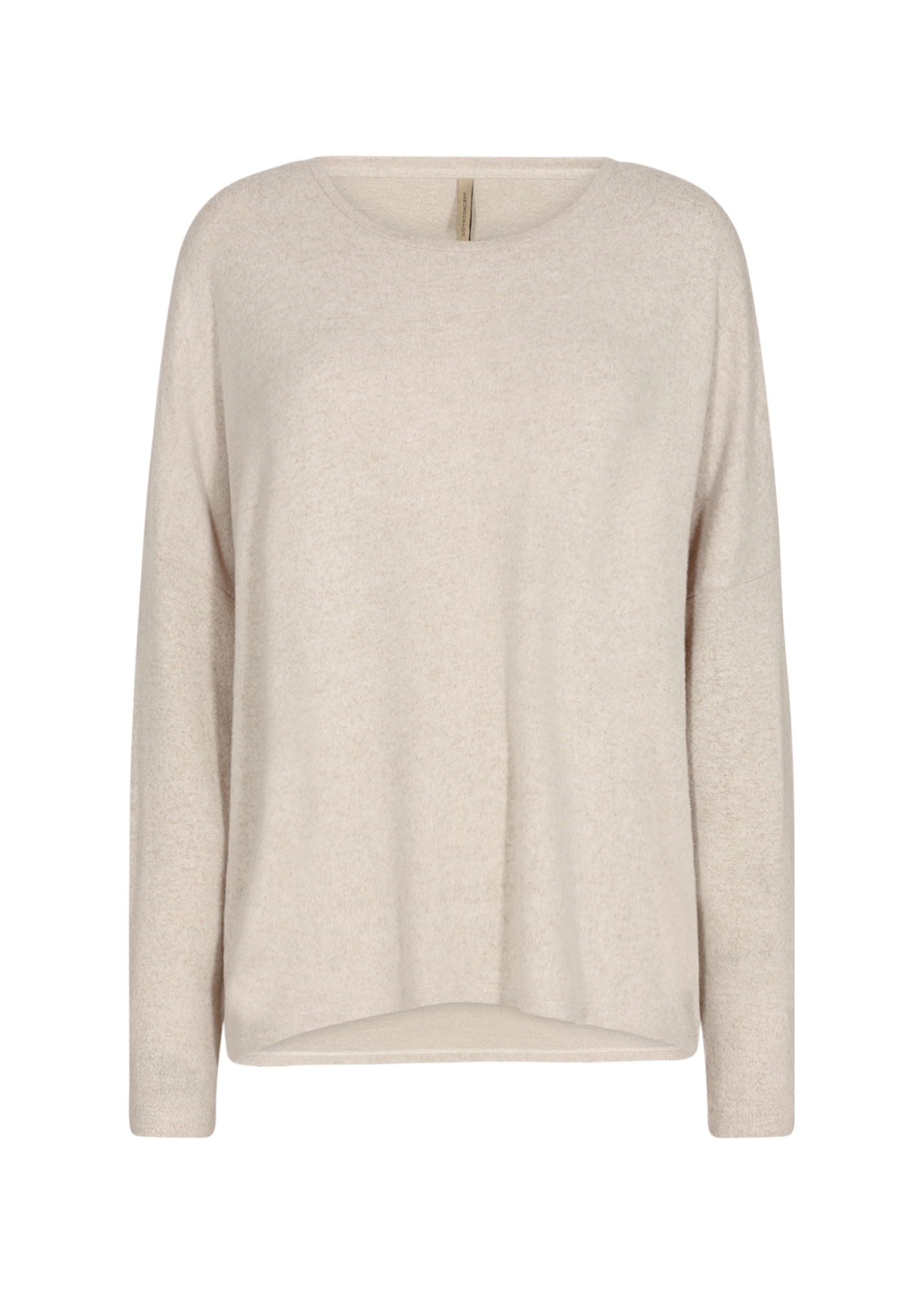 soyaconcept Shirt à col rond »SC-BIARA 1« bequemer Pullover, elastische Viskose-Qualität in melierter Optik