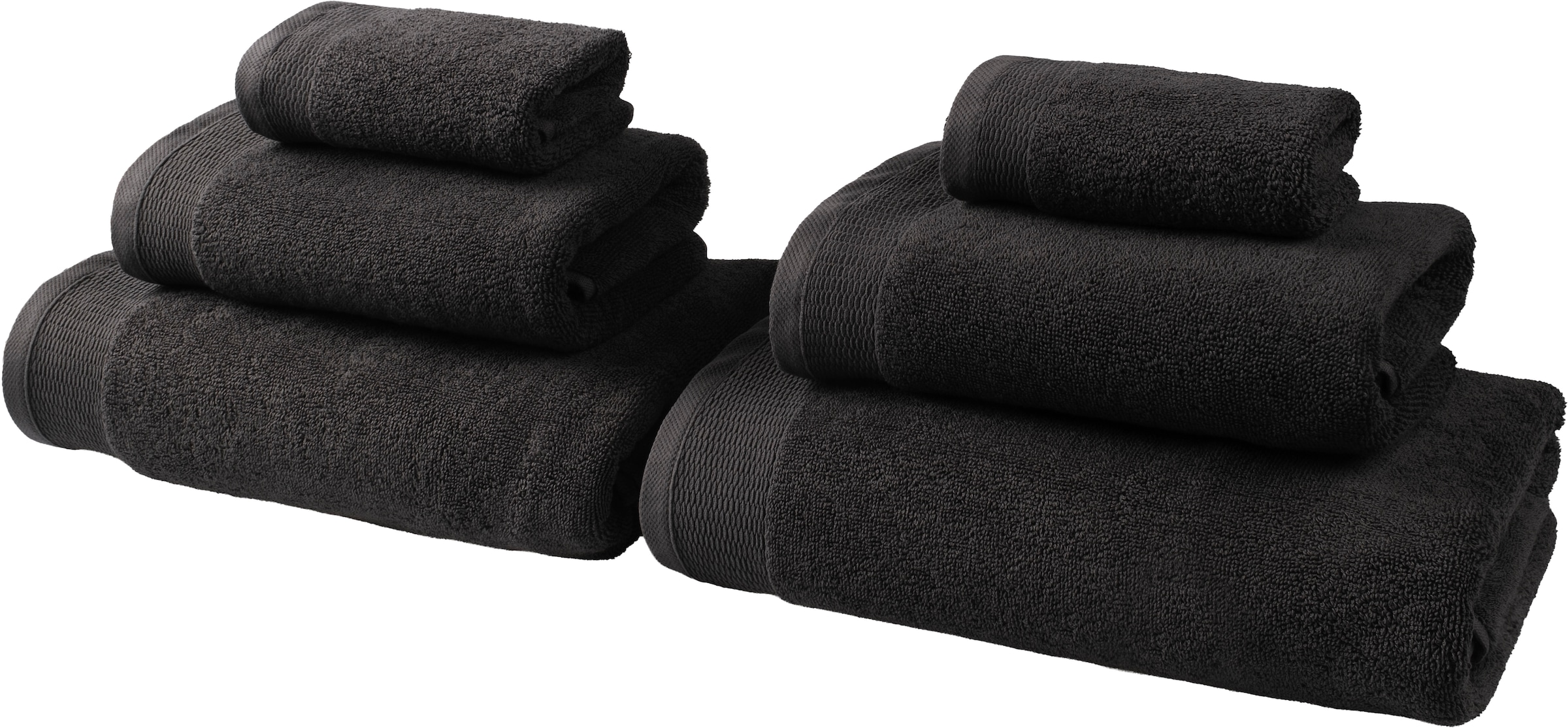 GOODproduct Handtuch Set »Fenya, flauschig und weich, Premium Handtücher, 550 gr/m²« Set 6 Stk. Walkfrottier mit Bordüre, Set, 100% Baumwolle, Hotel-Qualität, 5 Jahre Garantie