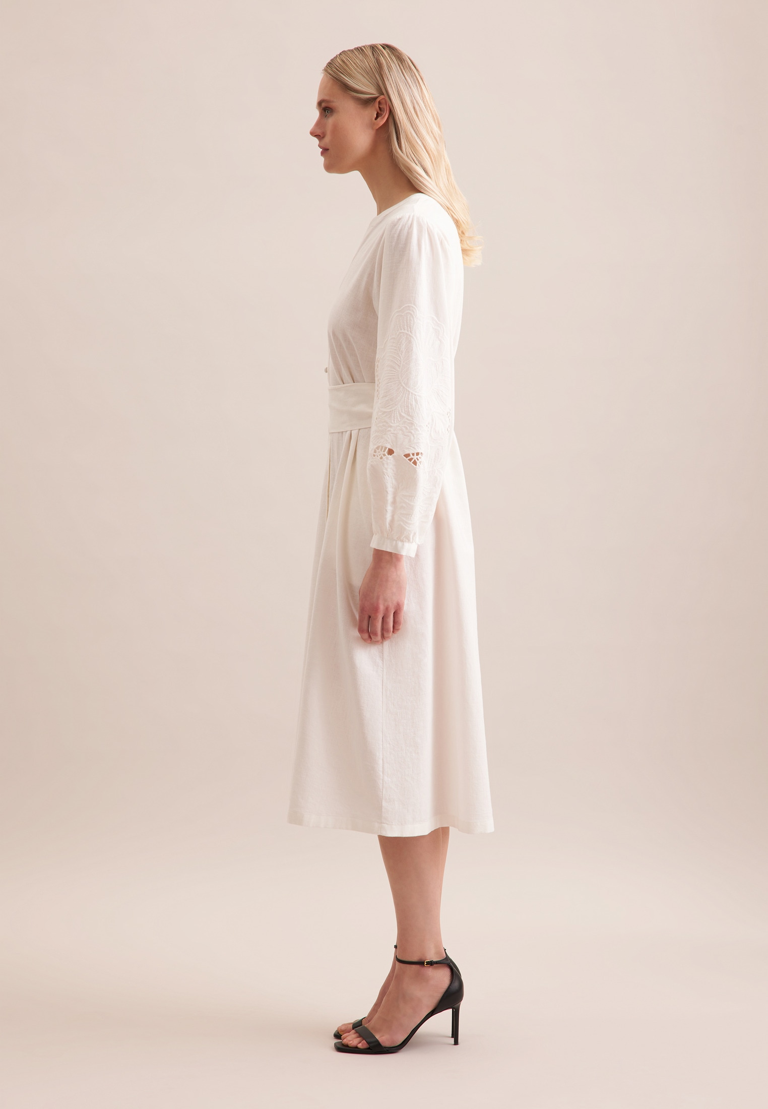 seidensticker Sommerkleid »Schwarze Rose« 7/8 Rundhals Uni