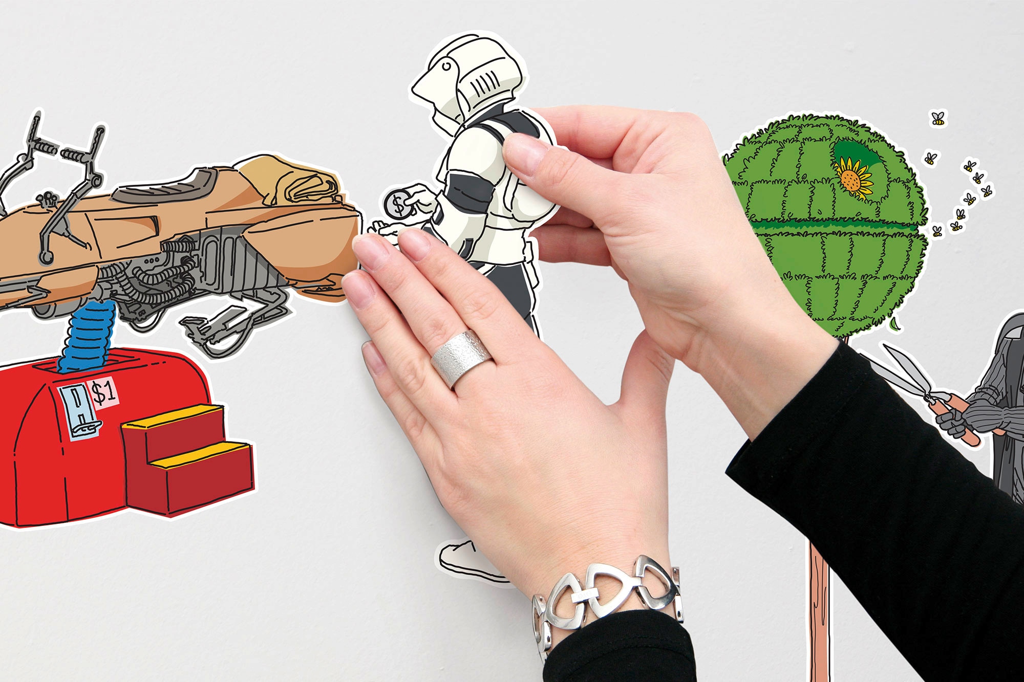 Komar Wandtattoo »Star Wars Treatment - Grösse 100 x 70 cm« selbstklebend, Wandsticker, Kinderzimmer