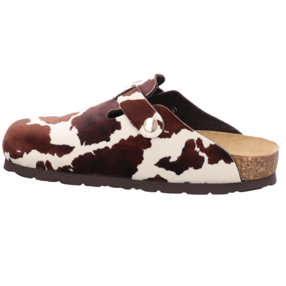 Rohde Clog »Alba«  Hausschuh, Mule mit allover Kuhflecken Muster