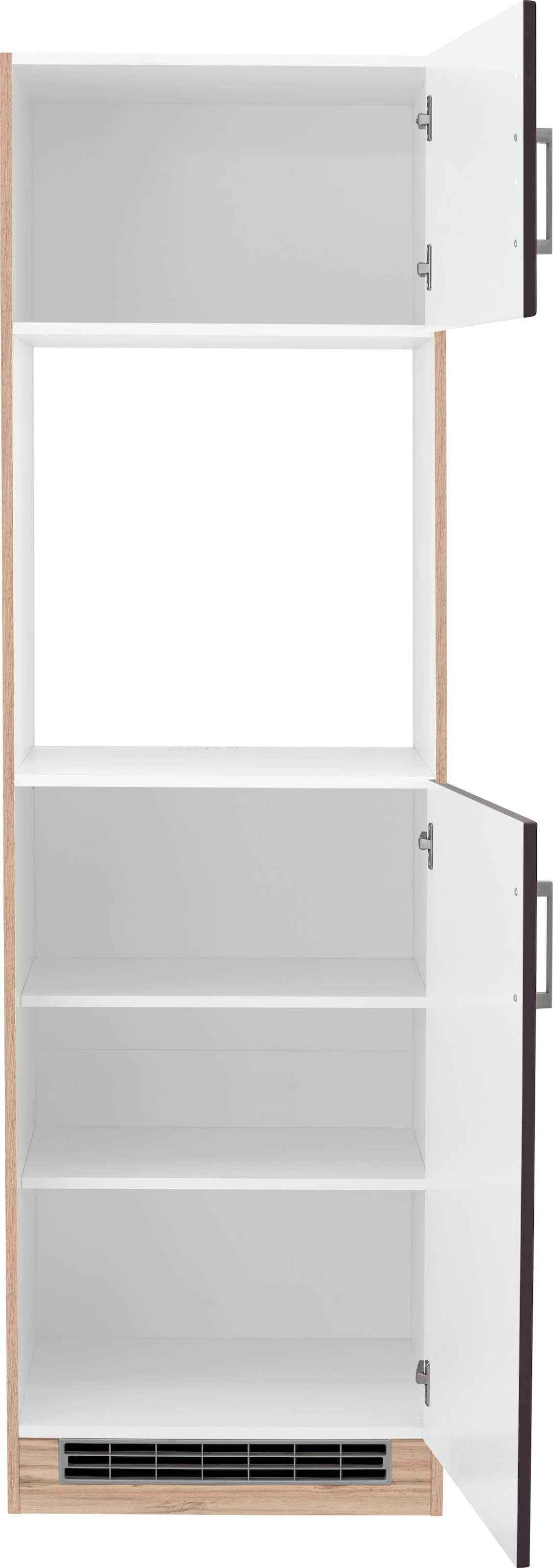 KOCHSTATION Armoire d'encastrement pour four »KS-Tinnum« 60 cm de large, 200 cm de haut, poignées en métal, façades MDF, pour four