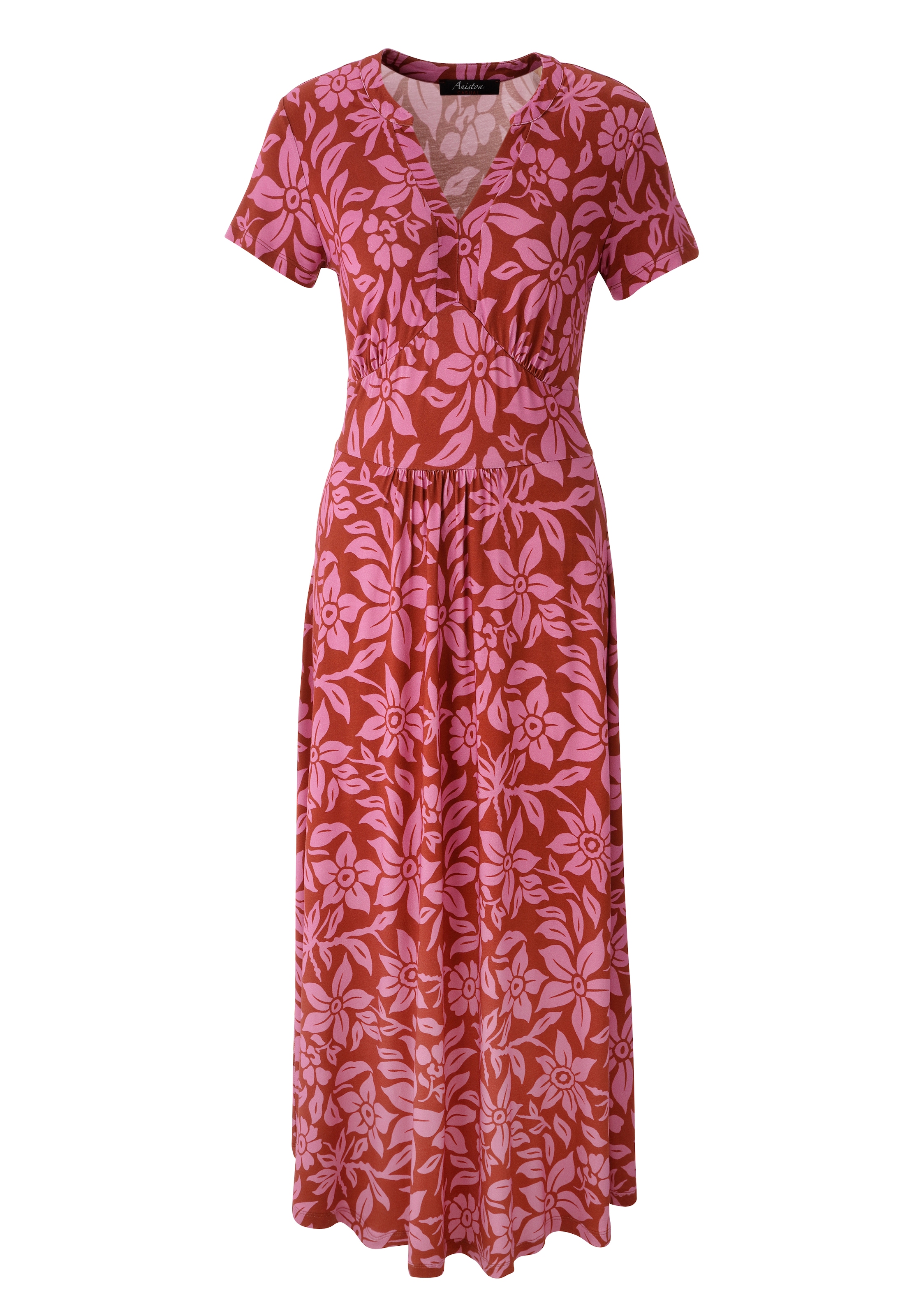 Aniston CASUAL Robe d'été mit trendfarbenem, grafischen Blumendruck - NEUE KOLLEKTION