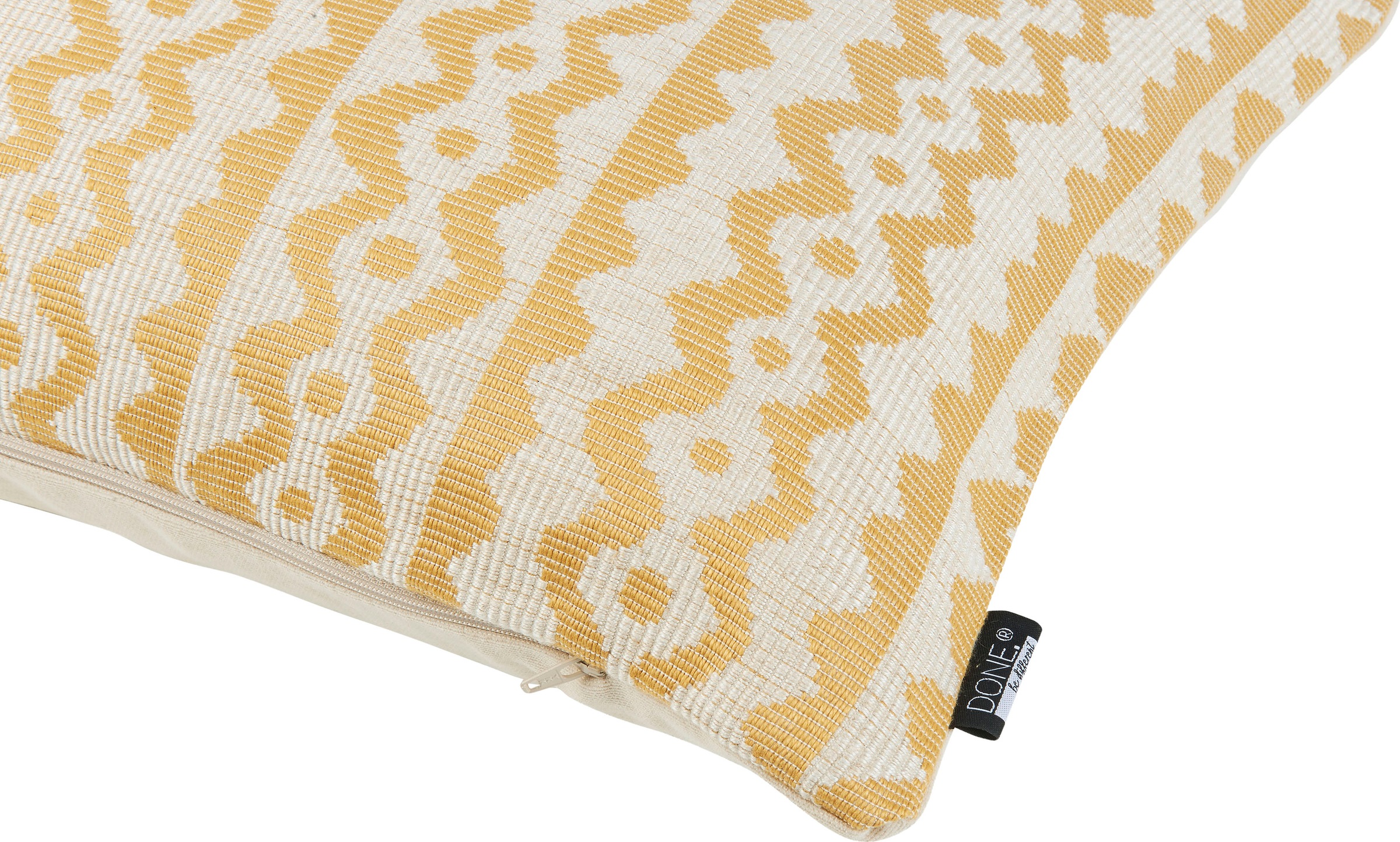 done.® Dekokissen »Lidia« Jacquardgewebte Kissenhülle ohne Füllung mit Leinenanteil, 1 Stück