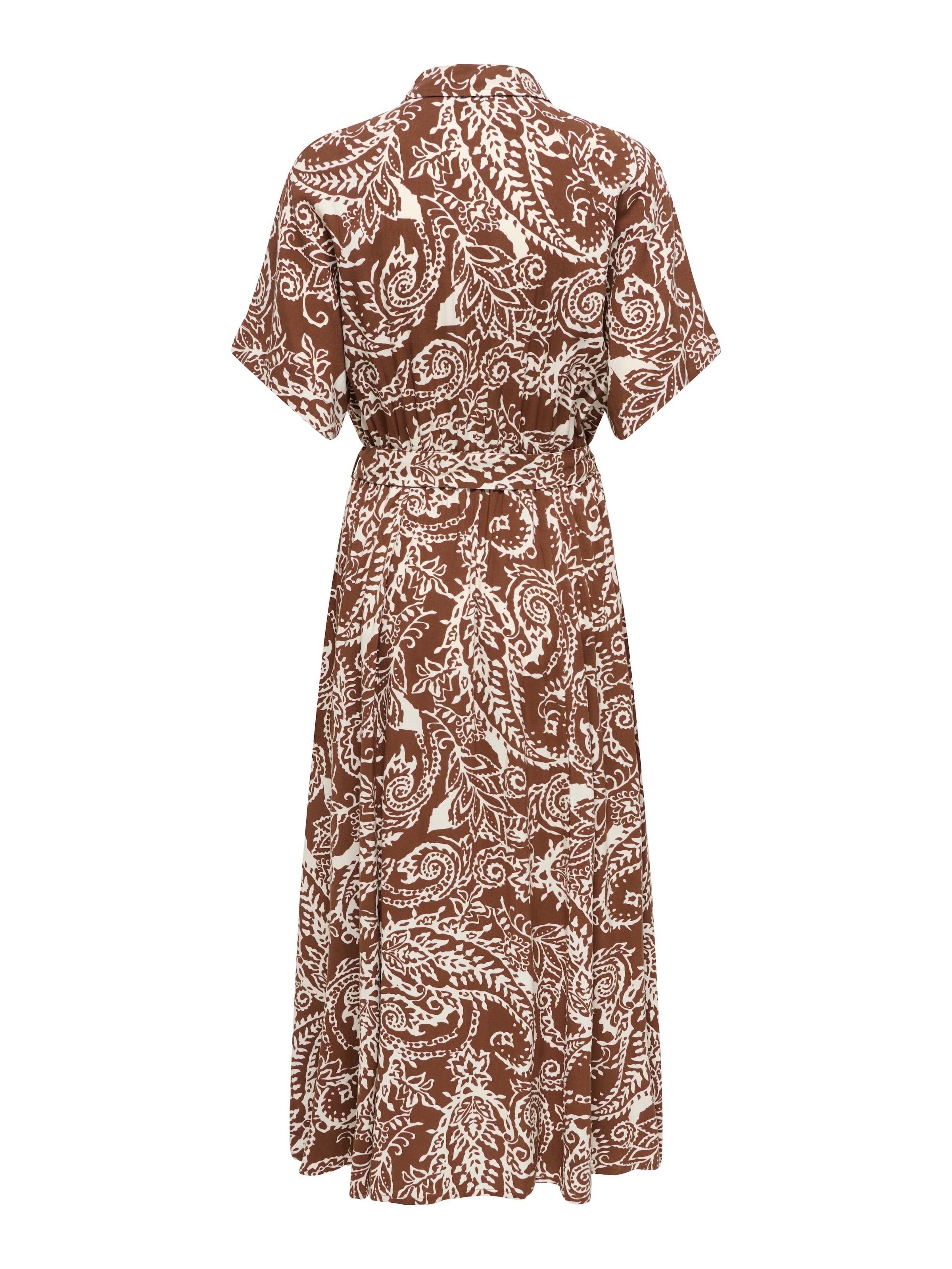ONLY Robe imprimée »ONLSAFA S/S LONG BELT DRESS WVN EX« viscose, coupe regular