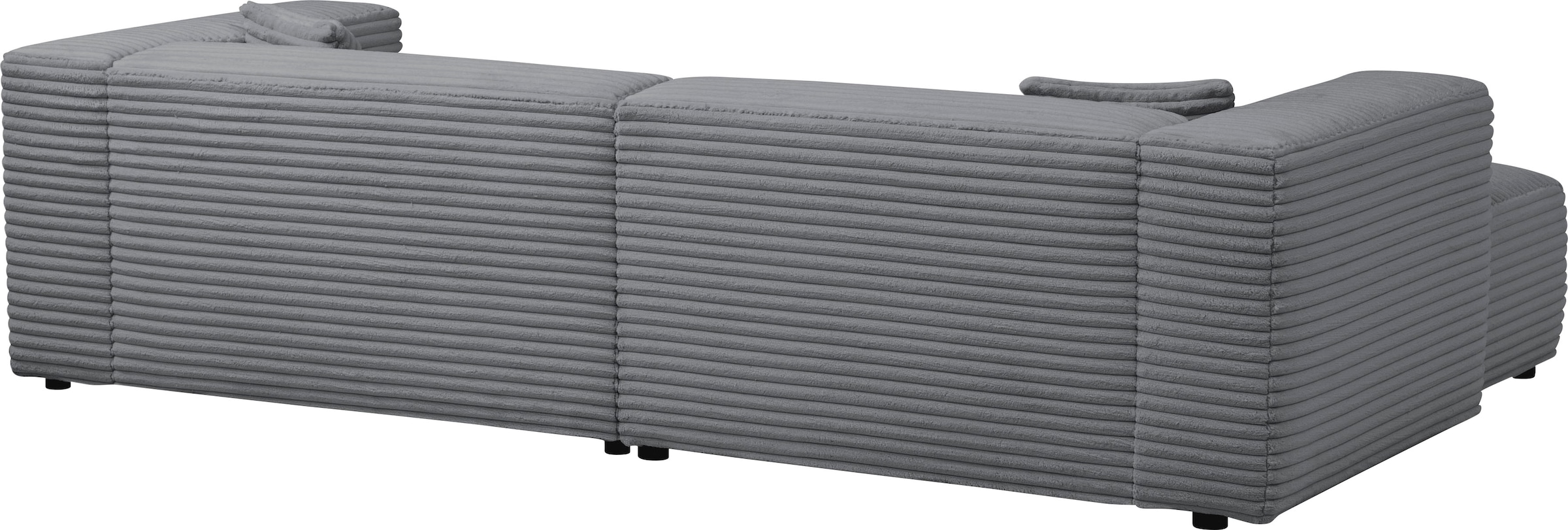 andas Canapé d'angle »BAKELS, L-Form in Cord oder Boucle-Stoff, moderne Couch« wahlweise Recamiere rechts/links, bequemer Sitzkomfort