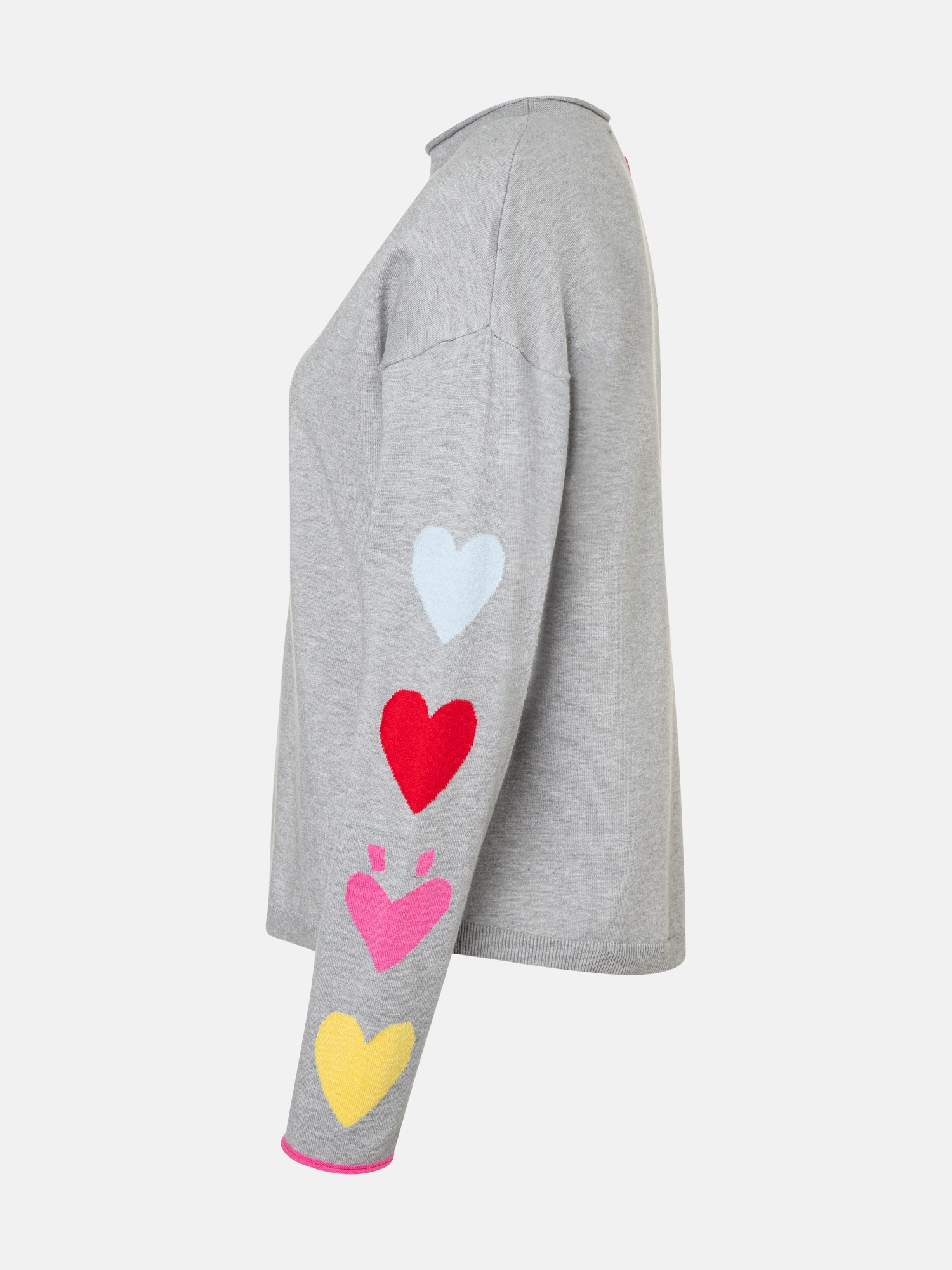 Lieblingsstück Pull à col rond »LariL« avec bord roulé, mélange de matériaux avec viscose