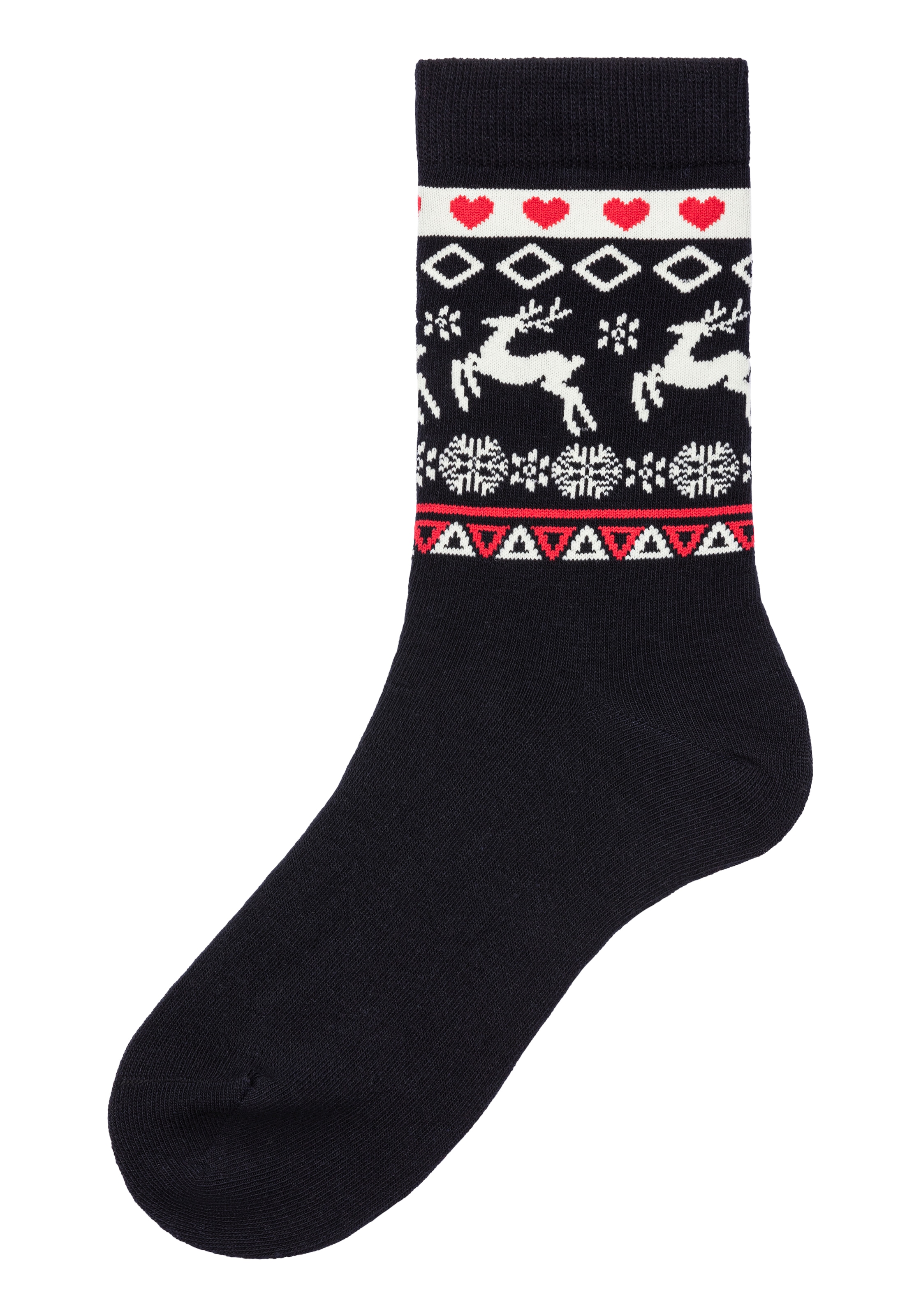 H.I.S Basicsocken Packung, 3 Stk. tlg. mit Wintermotiven