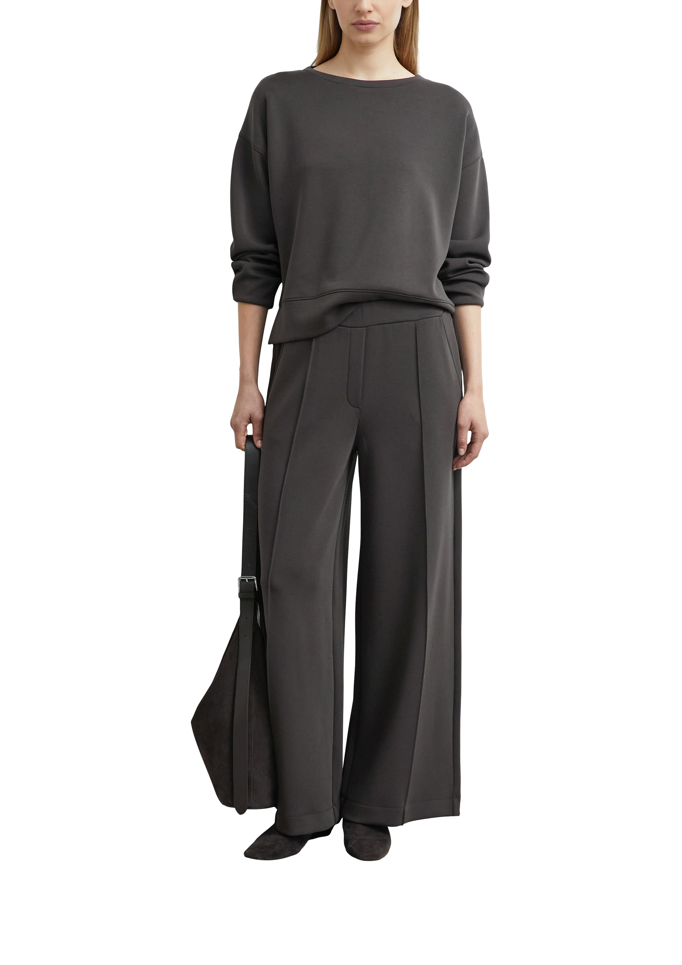 Comma Sweat-shirt , en look superposé, mélange de matériaux, coupe régulière
