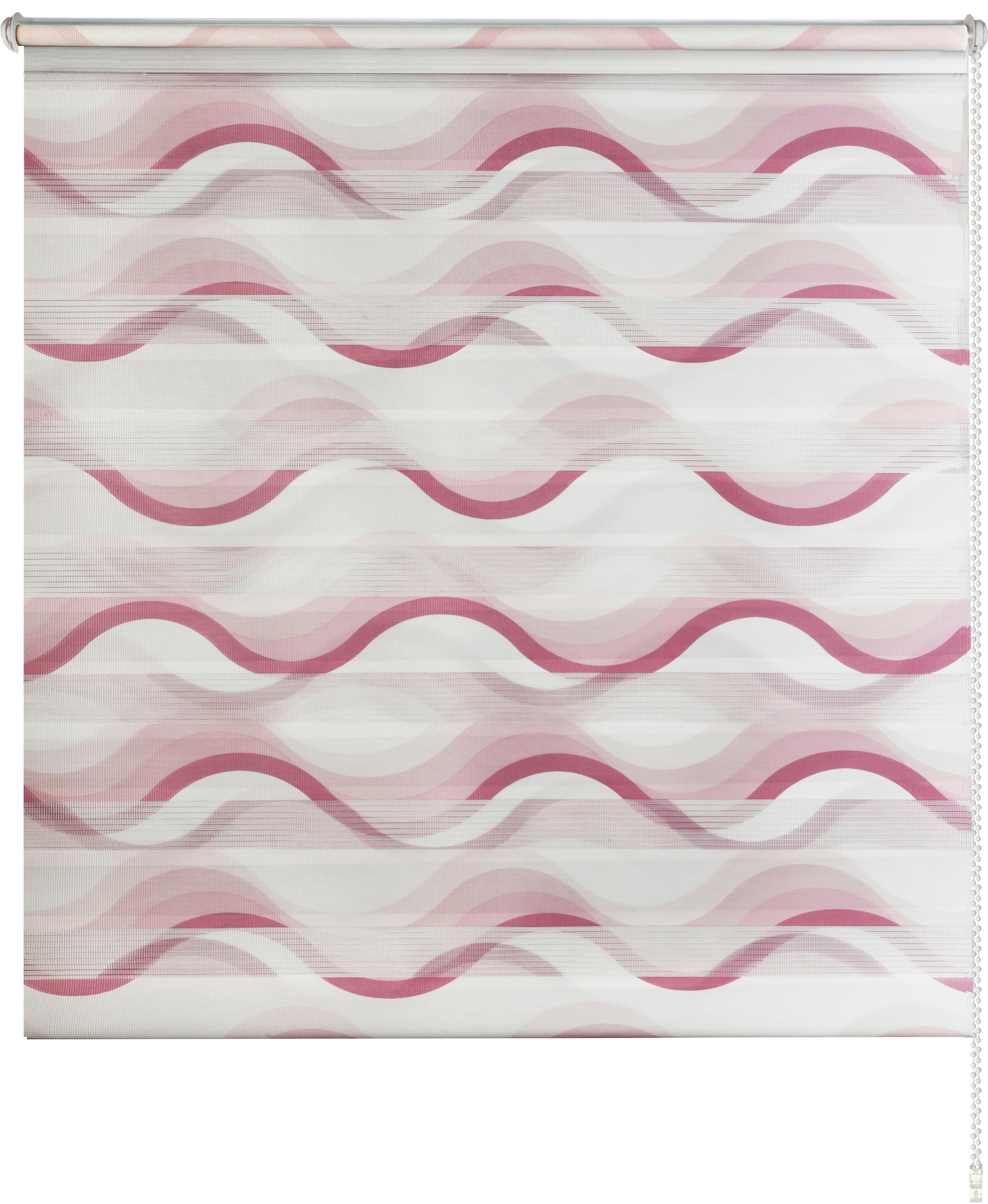 my home Doppelrollo »Welle« Lichtschutz Sichtschutz | Verdunkelung ohne Bohren freihängend Fixmass, Klemmfix-Duo-Rollo, Doppelrollo "Welle", Klemmträger