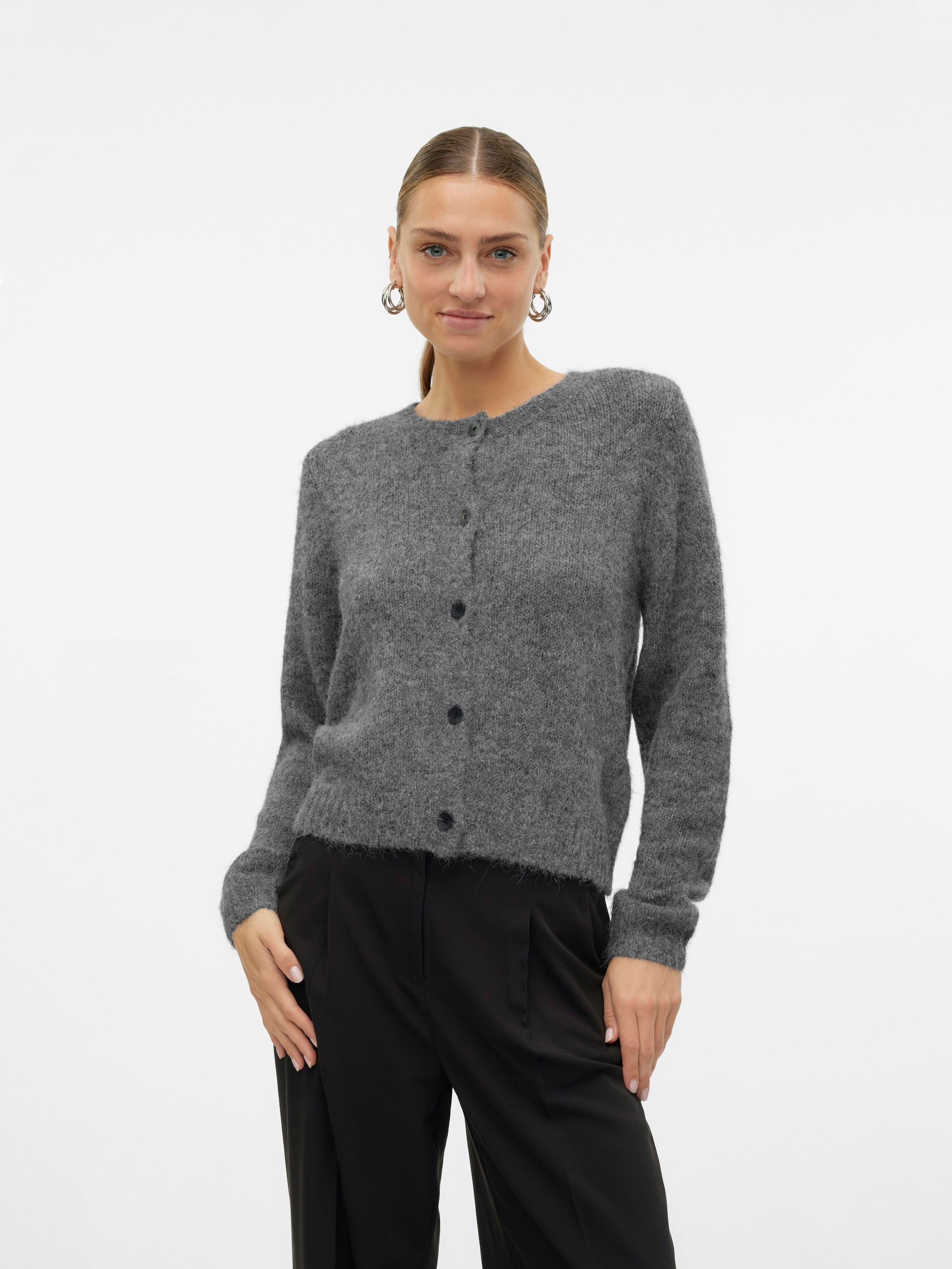 Vero Moda Strickjacke »VMNOVAH LS O-NECK BUTTON CARDI GA NOOS«