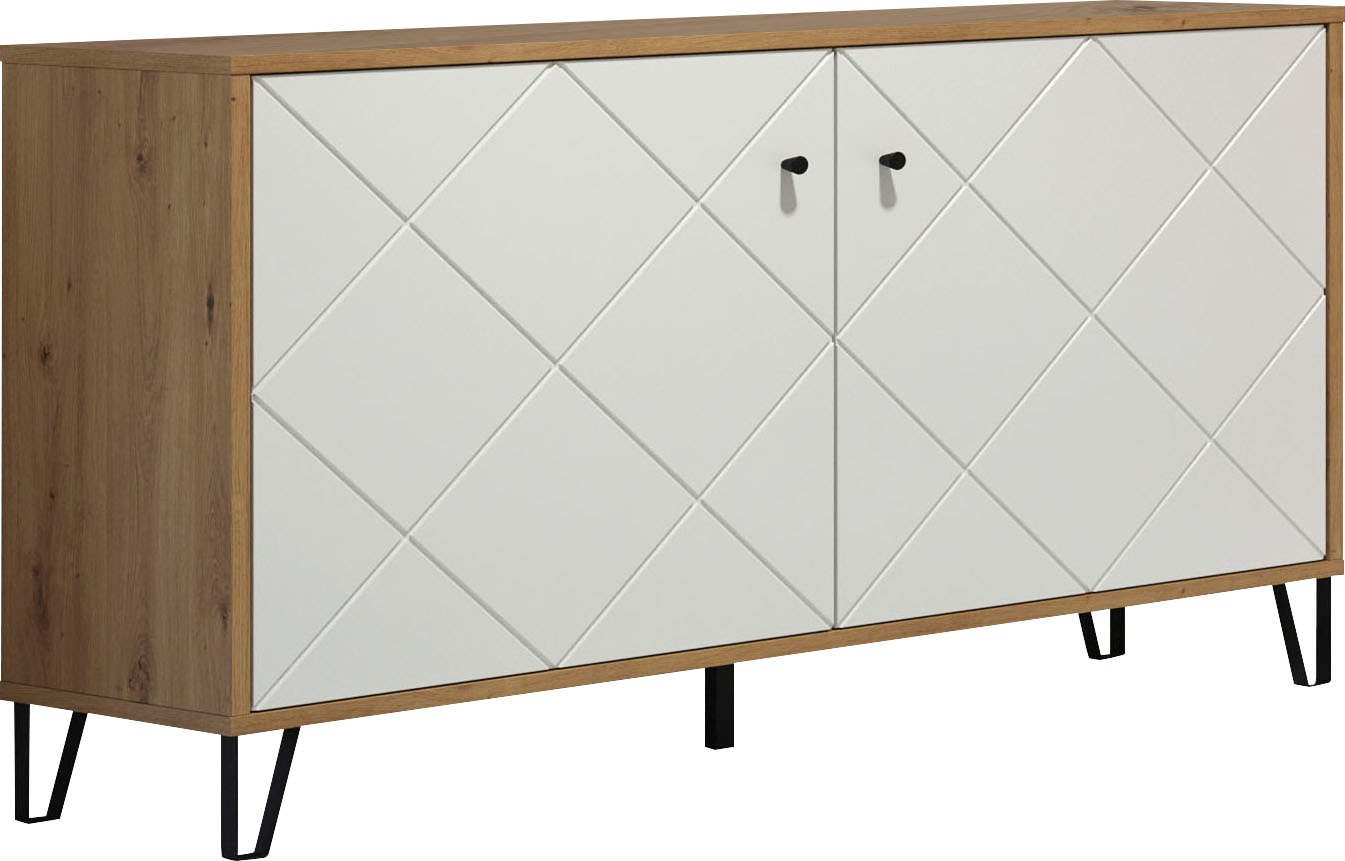 Home affaire Sideboard »Tarragona« Sideboard mit 2 Türen & Soft-Close - (B/T/H) 123/40/76 cm