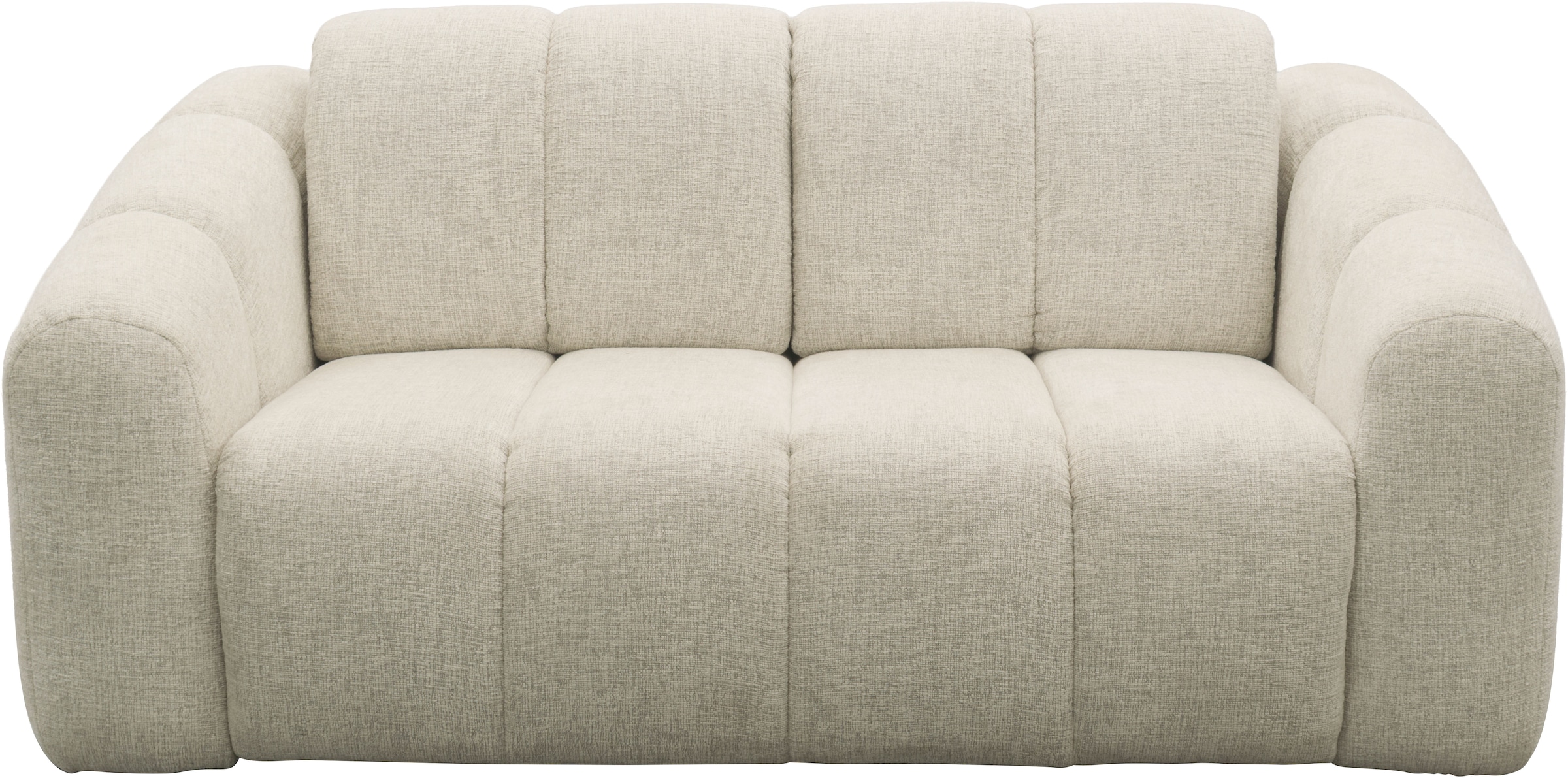 DOMO collection Schlafsofa »Lymra, 192 cm breit, organische Form mit vertikalen Absteppungen« Mit Schlaffunktion