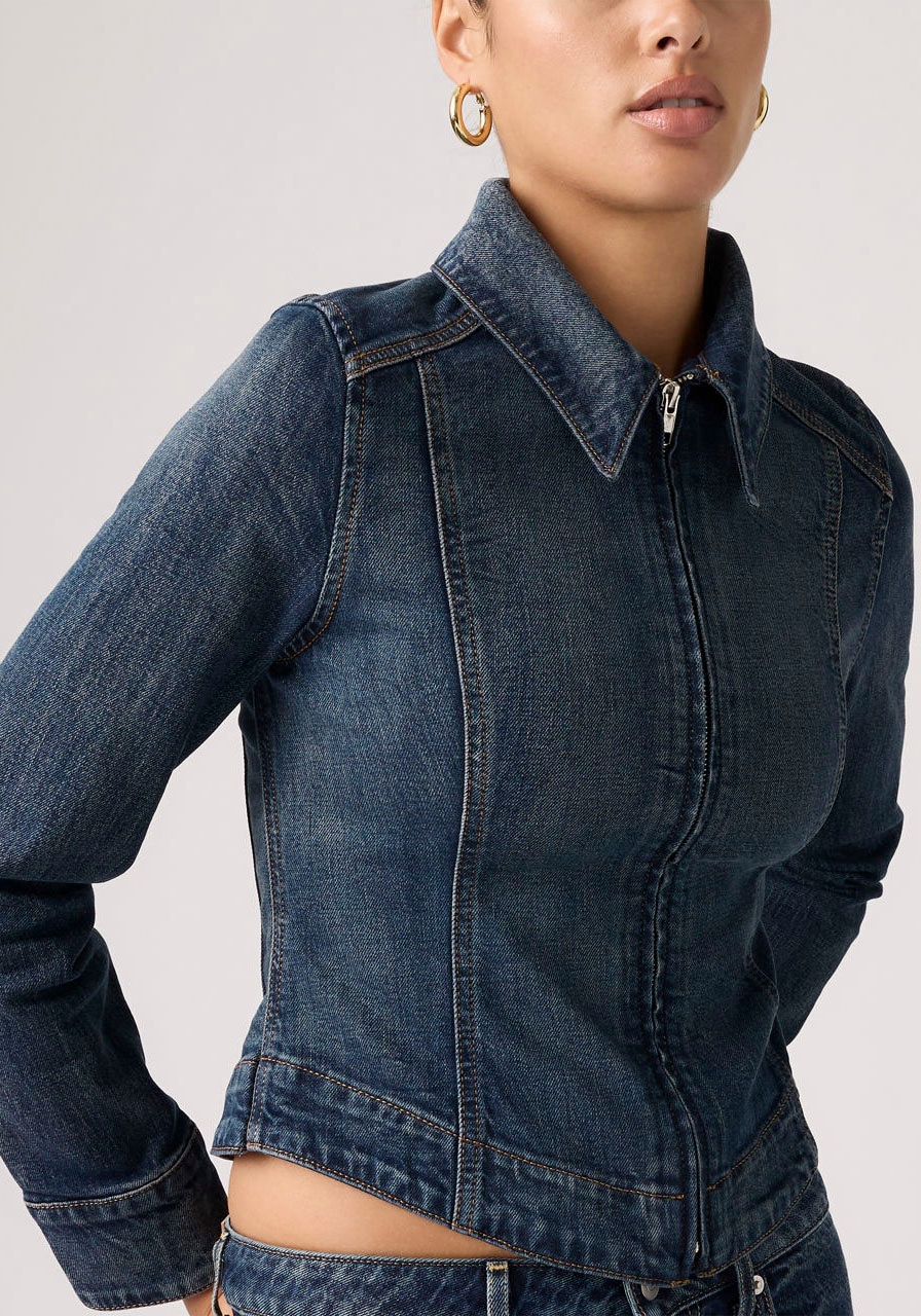 Levi's® Veste en jean »STRETCH FITTED TRUCKER« mit stylischem Hemdkragen
