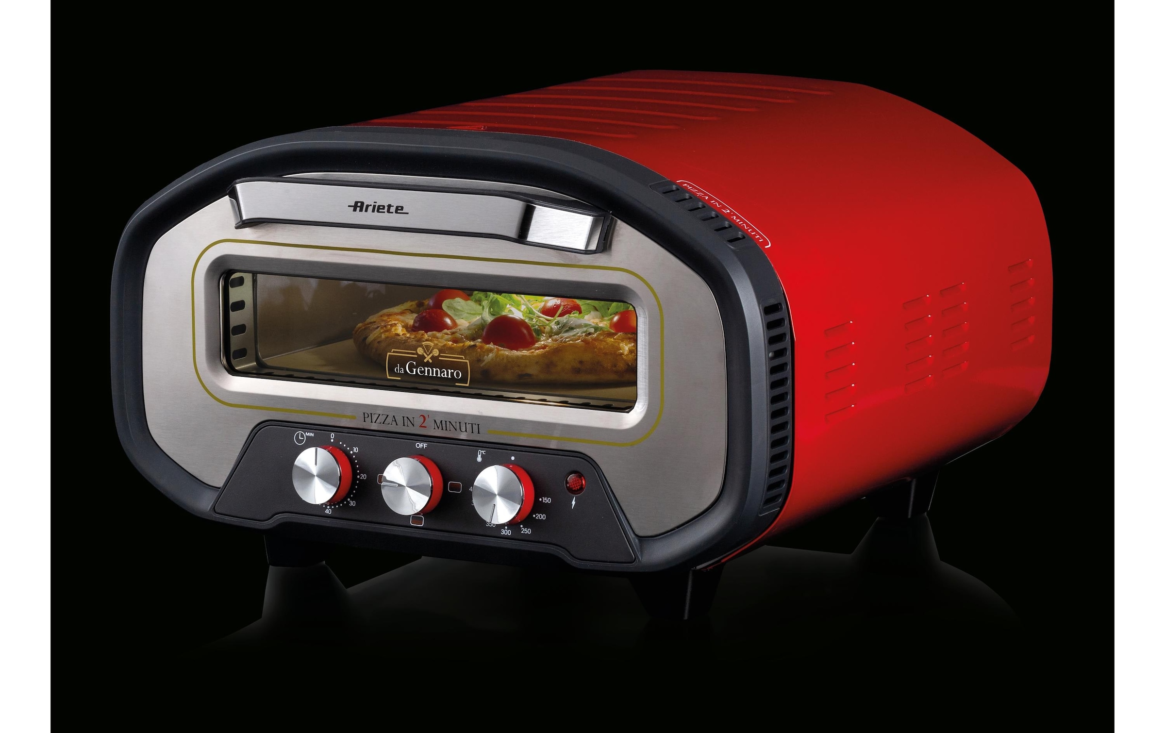 Ariete Four à pizza »3901« jusqu’à 430°C, pierre à pizza amovible, accessoires inclus